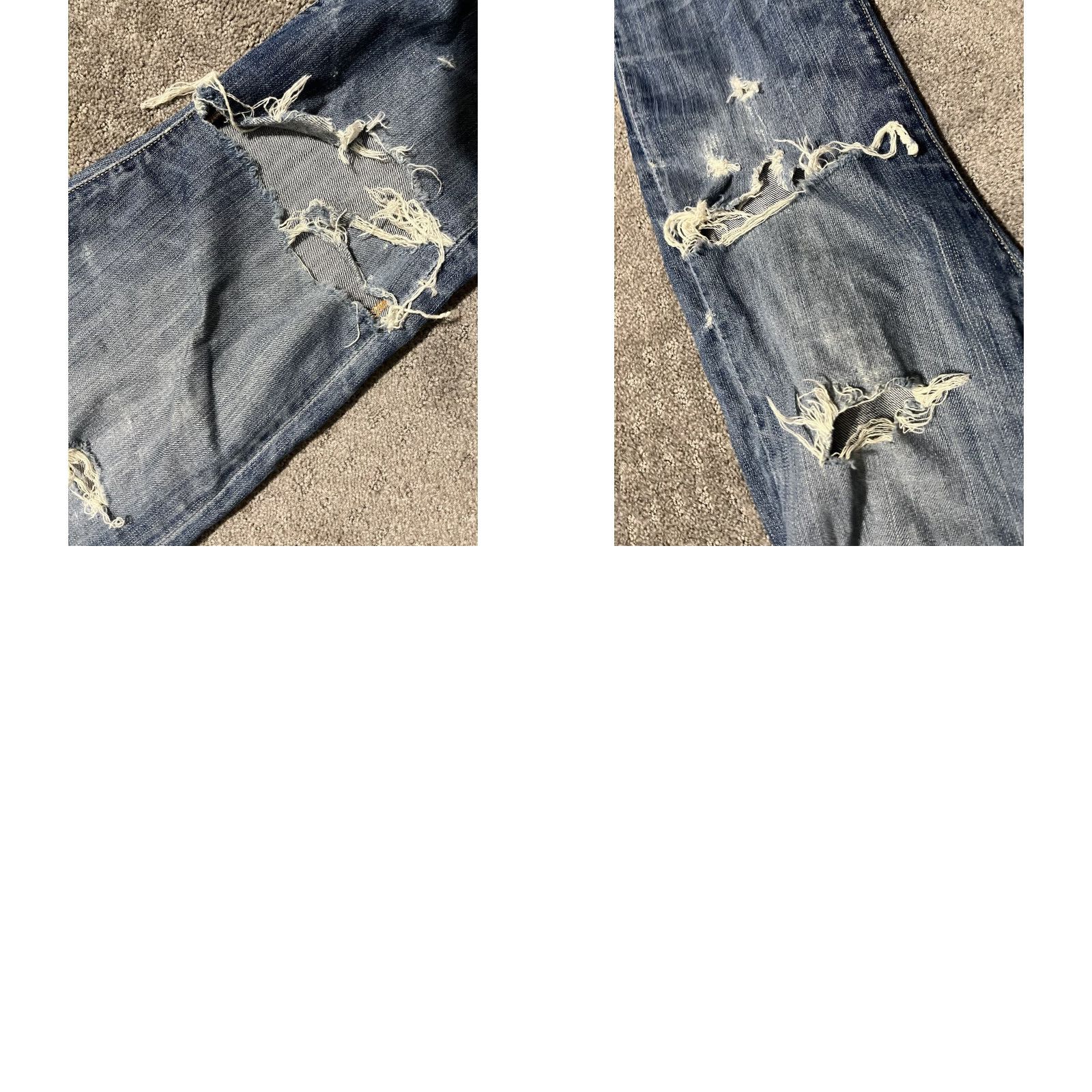 Lucky Brand Lucky Brand Jeans Mens 30X32 Distressed 121 Heritage Slim 5-Pocket Denim Blue Regular Straight Modern Mens Size US 30 / EU 46 - 8 Thumbnail