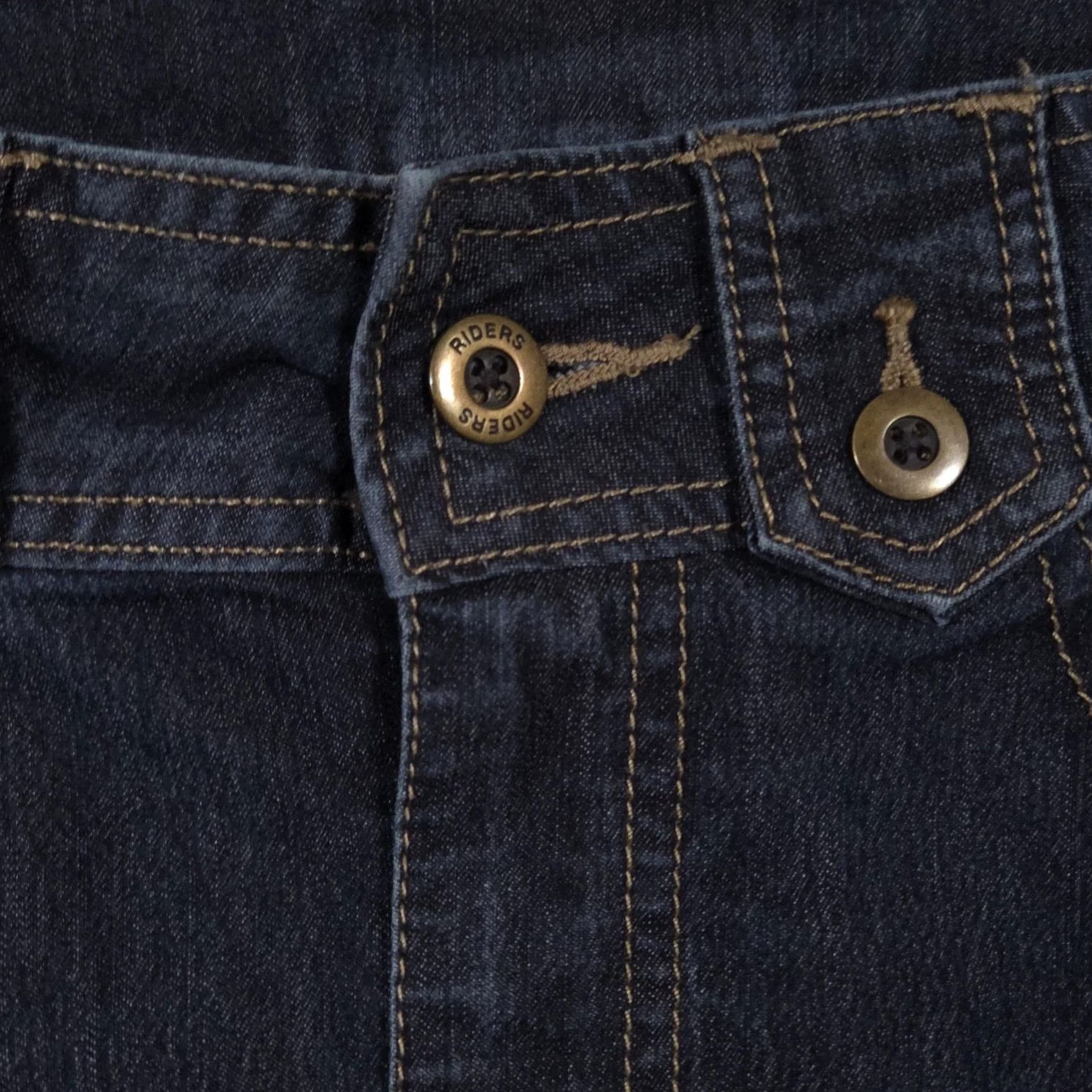 Vintage Riders Denim Cargo Shorts Womens 10 Medium Dark Wash Stretch Utility Pockets Size 32" / US 10 / IT 46 - 5 Thumbnail