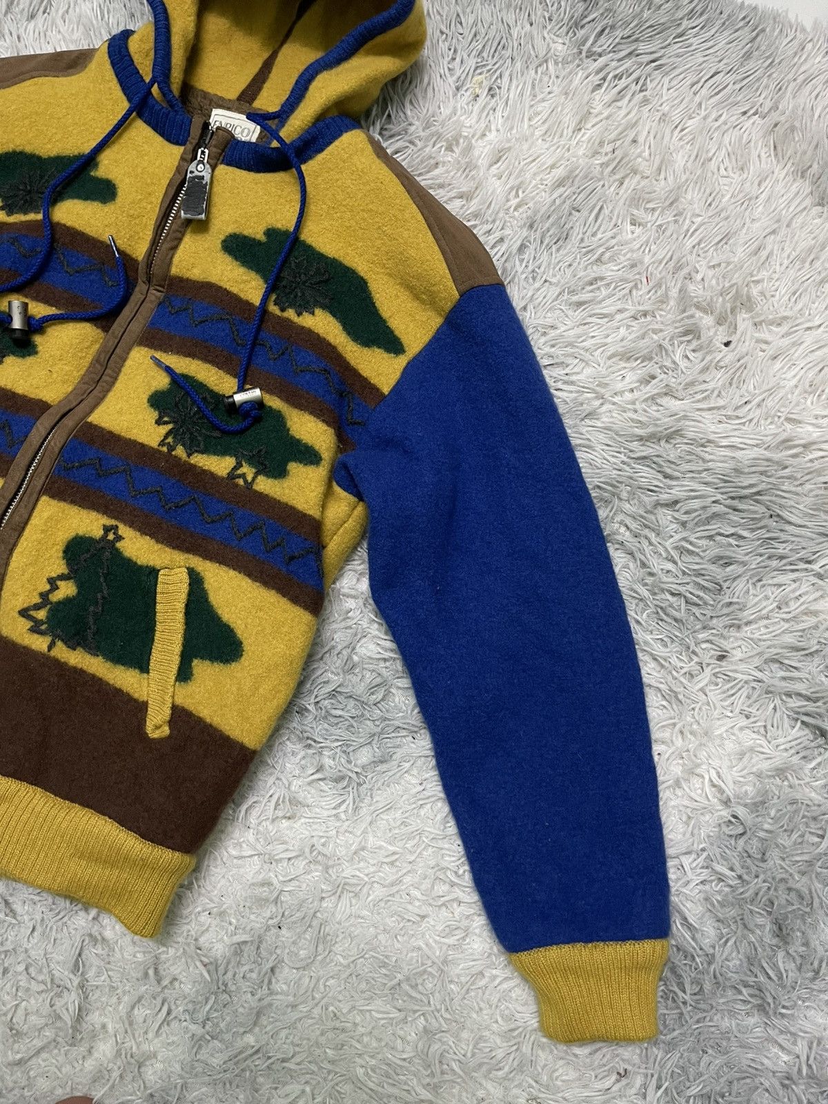 Enrico Coveri × Japanese Brand 90s ENRICO COVERI WOOL ZIPPER HOOD JACKET RARE Size US S / EU 44-46 / 1 - 4 Thumbnail