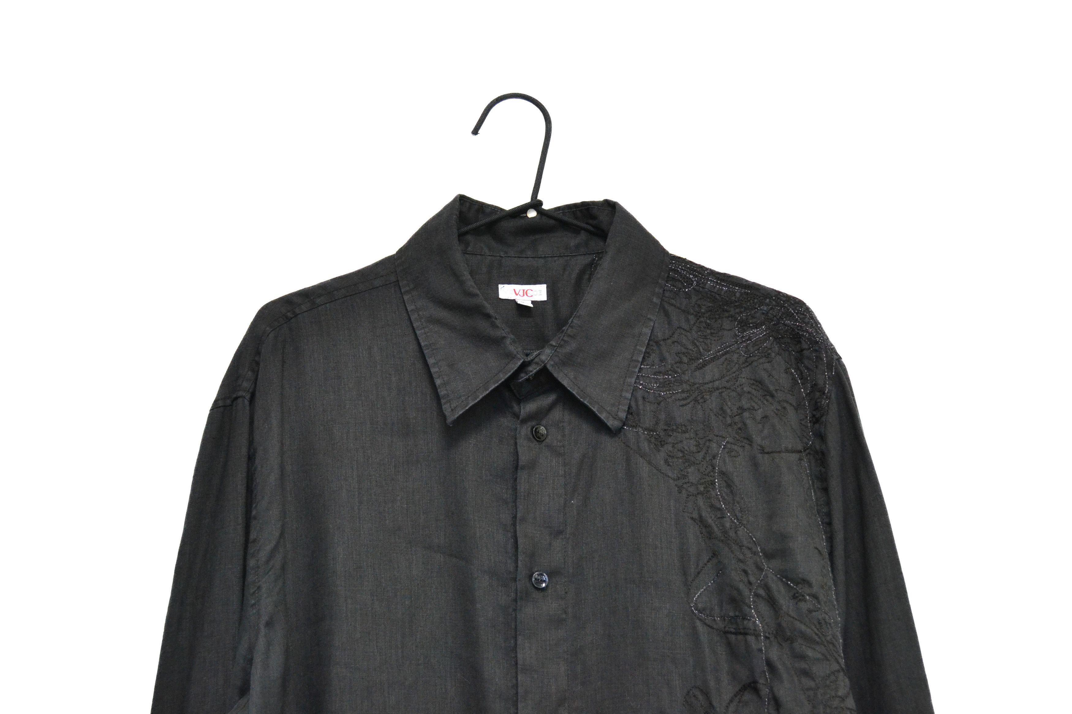 Versace Jeans Couture Versace Jeans Couture 100% Linen Black Shirt Size fit XL Size US XL / EU 56 / 4 - 2 Thumbnail