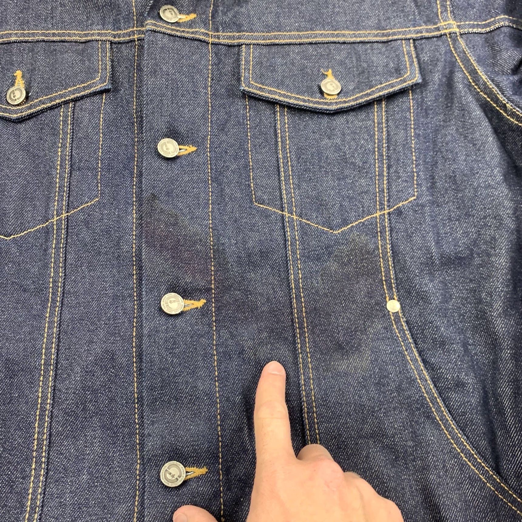 Denime VINTAGE Carl Jones Denim Jacket Men XL Blue Grunge Y2K 2000s Jacket Mens XL Blue Grunge Y2K 2000s Size US XL / EU 56 / 4 - 3 Thumbnail