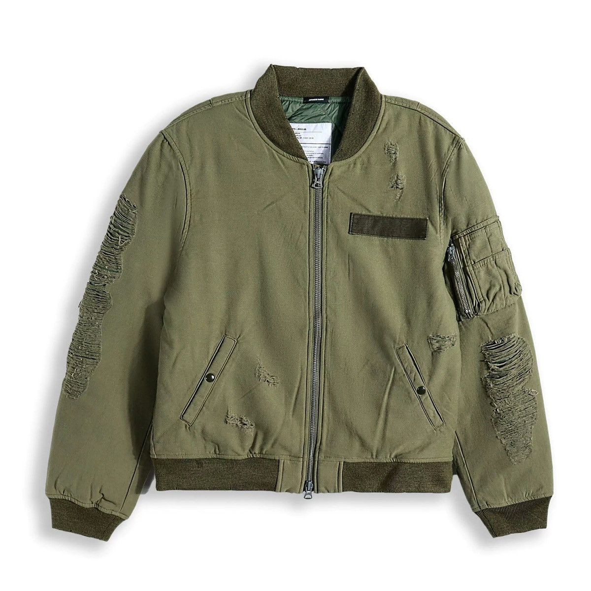 R13 R13 Distressed Down Padded Bomber Jacket Size US L / EU 52-54 / 3 - 4 Thumbnail