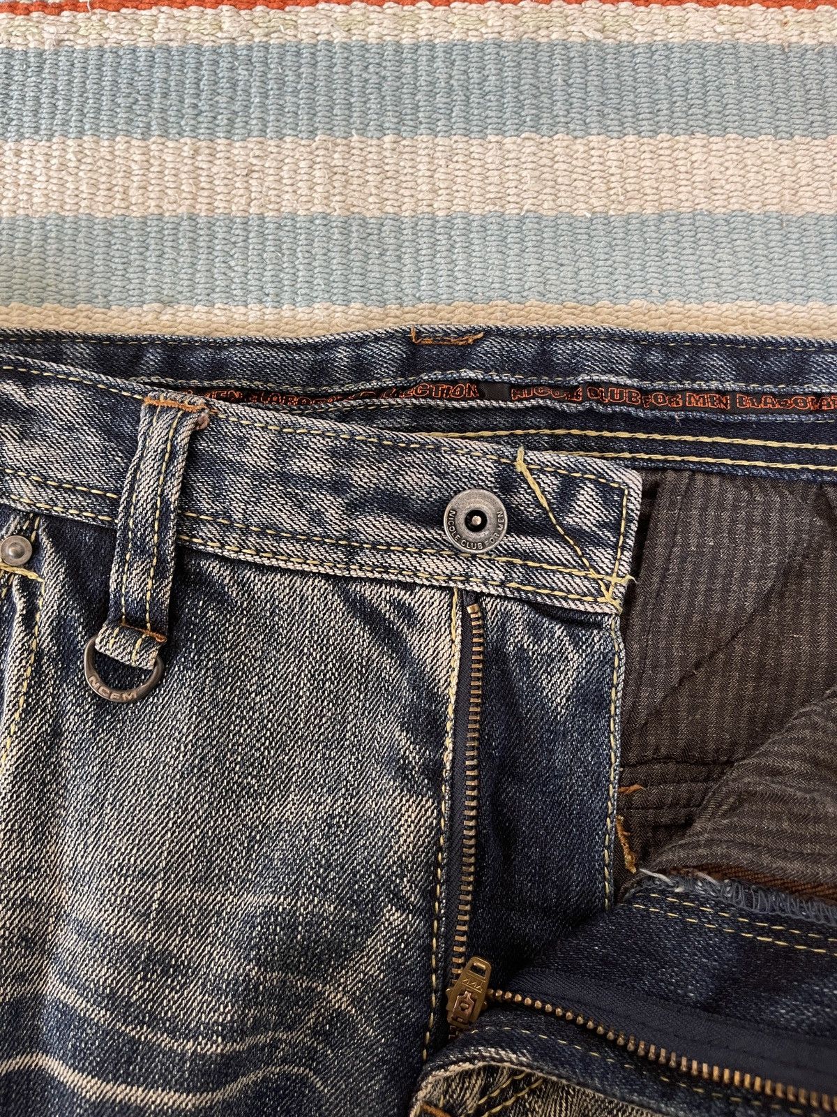 Nicole Club Vintage 90s🔥NICOLE CLUB🔥Bondage 3D Pocket Flare Cargo Jeans Size US 31 - 11 Thumbnail