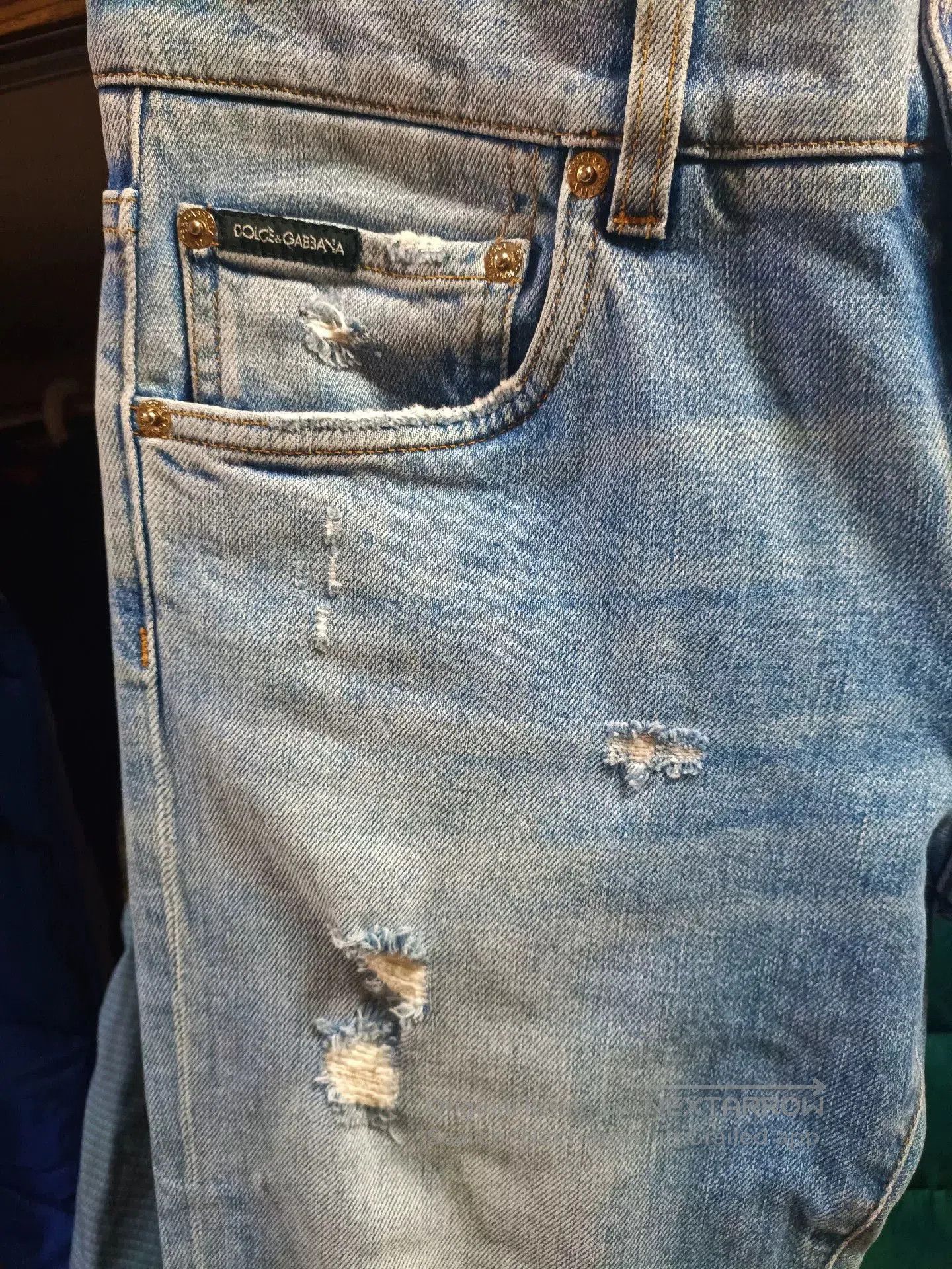 Dolce & Gabbana Dolce&Gabbana Runway Sacred Heart Crown Jeans. Size US 28 / EU 44 - 3 Thumbnail