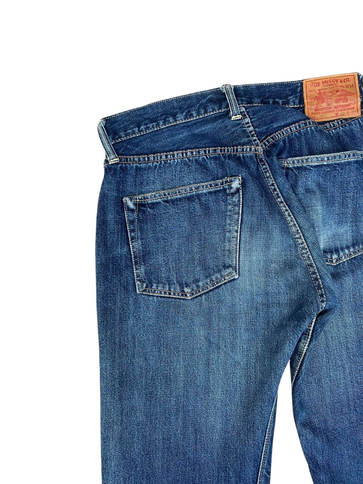 The Real McCoy's Vintage Joey McCoy Hidden Rivets Faded Denim Selvedge Jeans Size US 29 - 17 Thumbnail