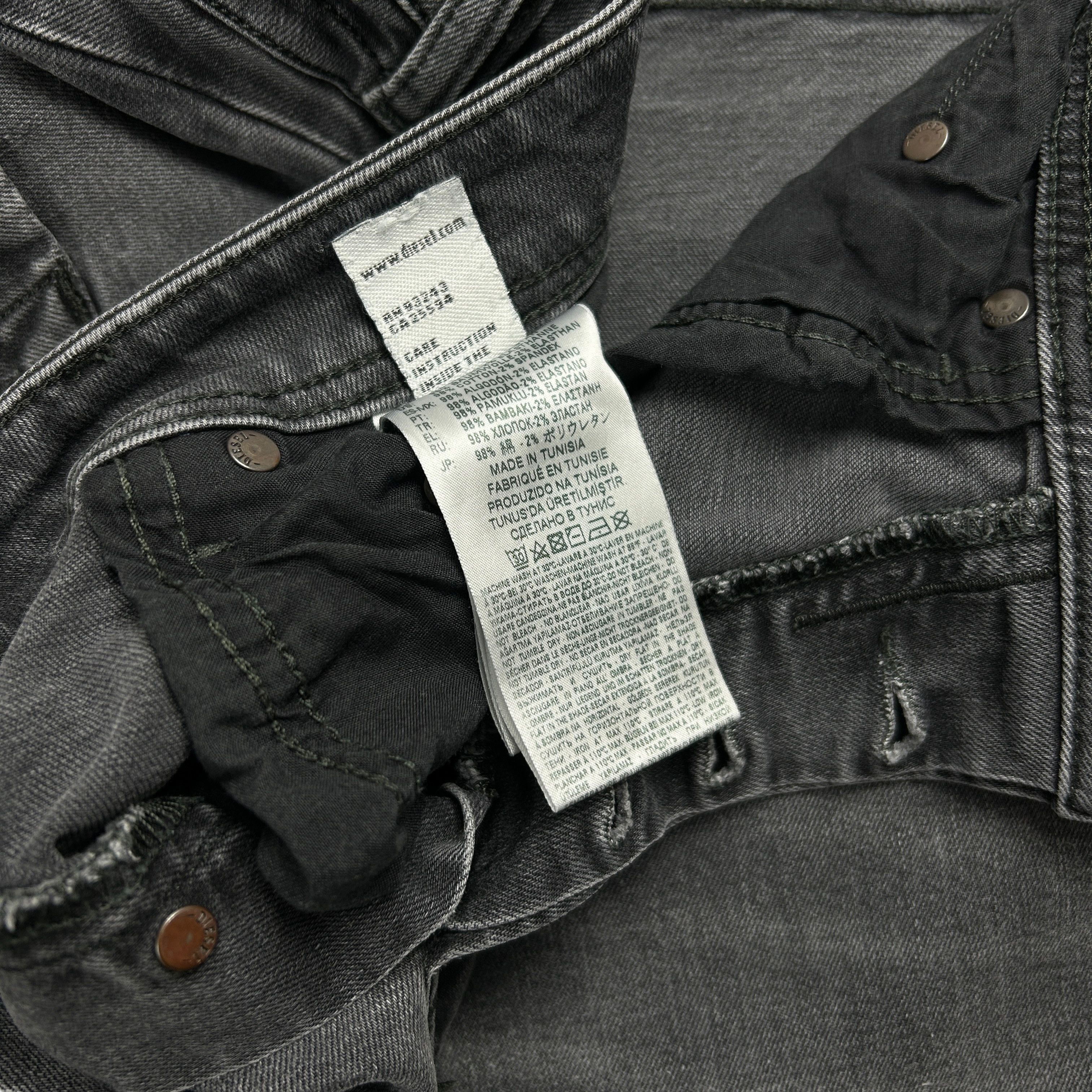 Diesel Diesel Belther R Gray Stretch Slim Skinny Jeans W31L32 Size US 31 - 8 Thumbnail