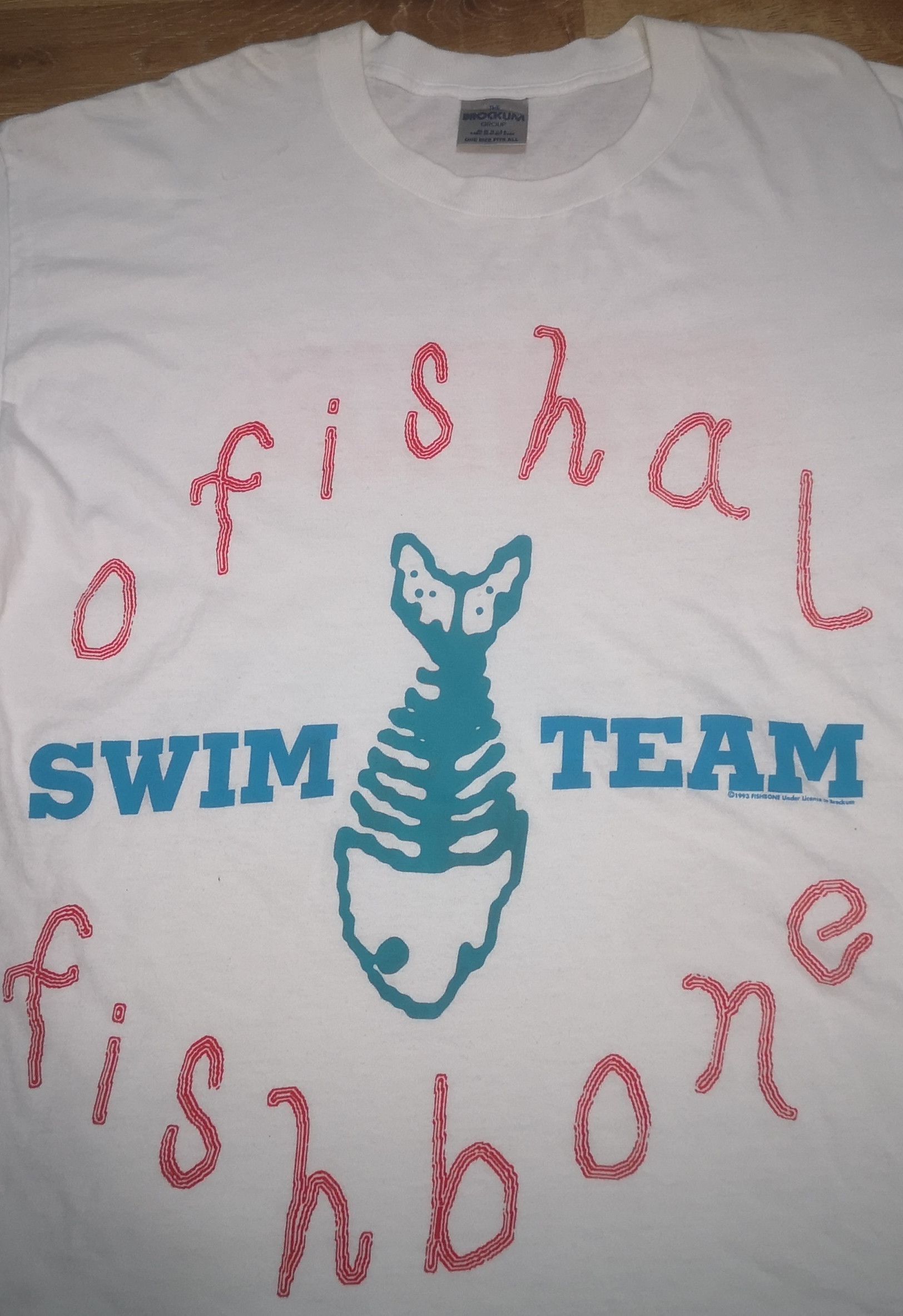 Band Tees × Brockum × Vintage Vintage 90s FISHBONE Band Ofishal Swim Team Brockum T Shirt Size US XL / EU 56 / 4 - 6 Thumbnail