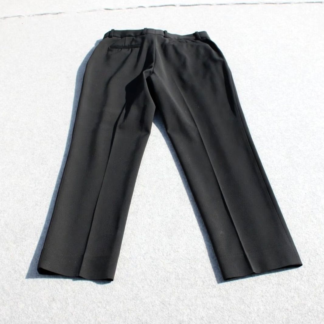 Everlane Everlane Wool Pants Women 0 Black Ankle Crop Straight Twill Dress Office Work Pants Size 25" / US 0 / IT 36 - 2 Thumbnail