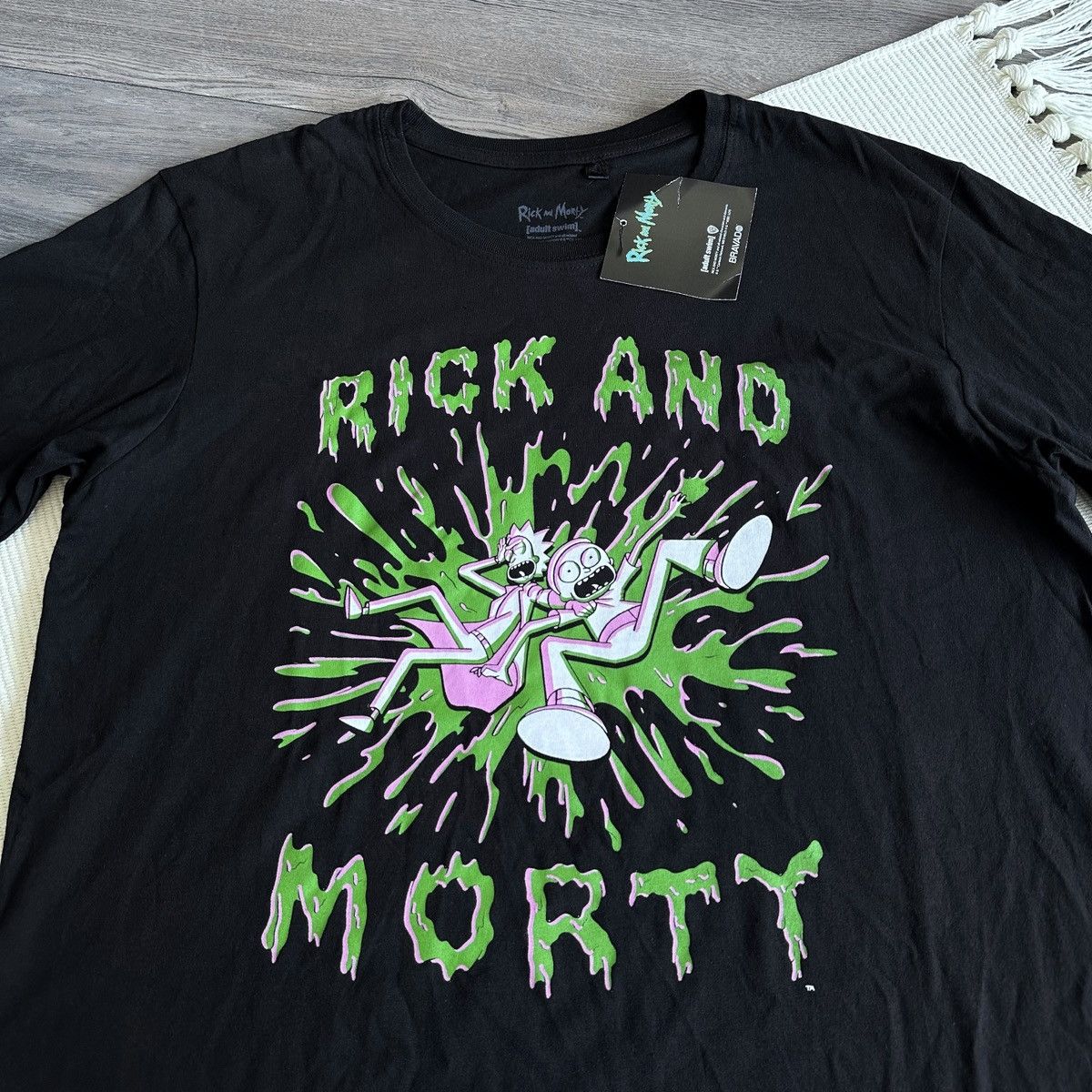 Other Rick and Morty Green Splat Graphic Black Tshirt by Rock Off Size US L / EU 52-54 / 3 - 2 Thumbnail