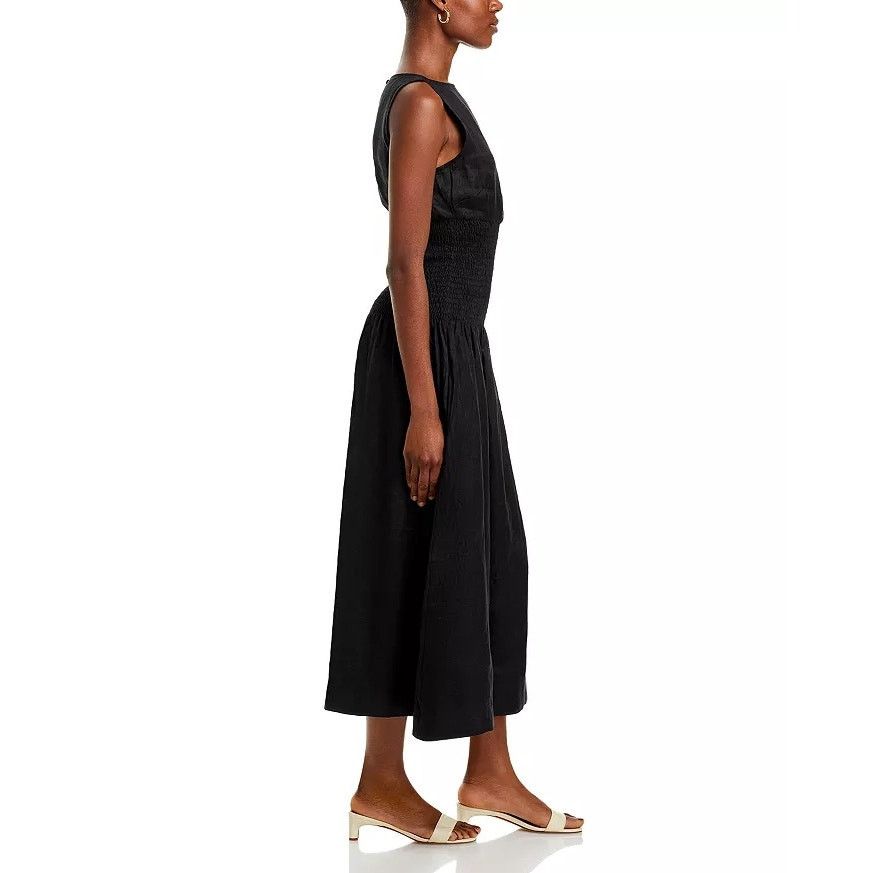 FAITHFULL Faithfull the Brand Women Smocked Waist Midi Dress Size 6 Size M / US 6-8 / IT 42-44 - 4 Thumbnail