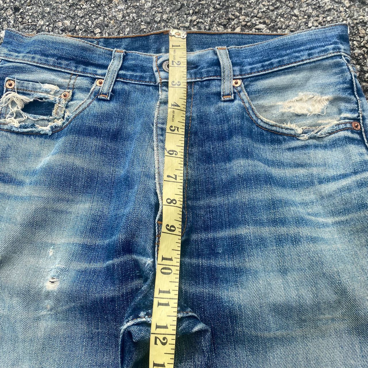 Levi's Vintage 90s Levis 502 Distressed Denim Kurt Cobain Style Size US 31 - 8 Thumbnail