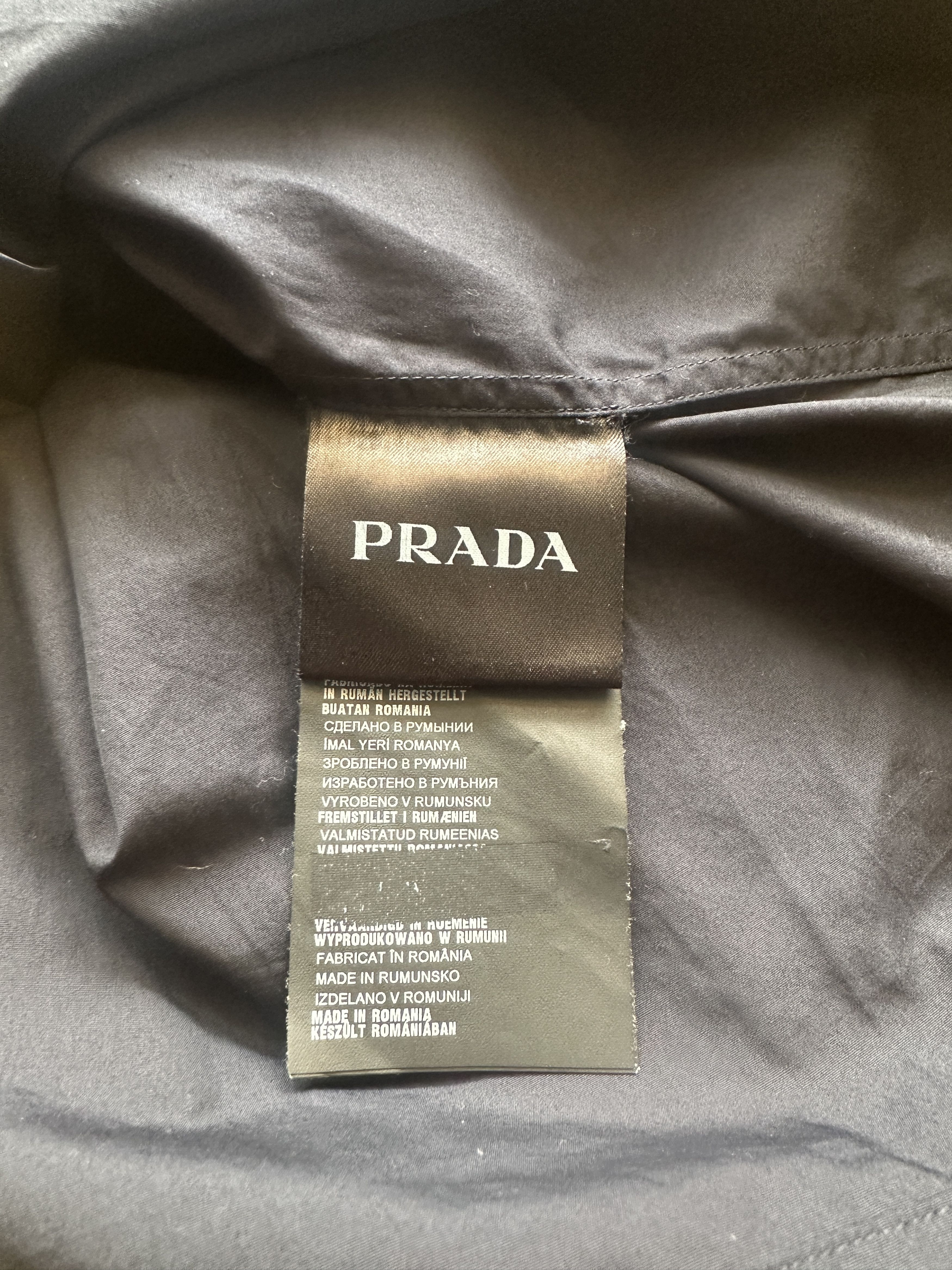 Prada Prada SS15 Contrast Top Stitch Short Sleeve Shirt in Navy Size US S / EU 44-46 / 1 - 5 Thumbnail