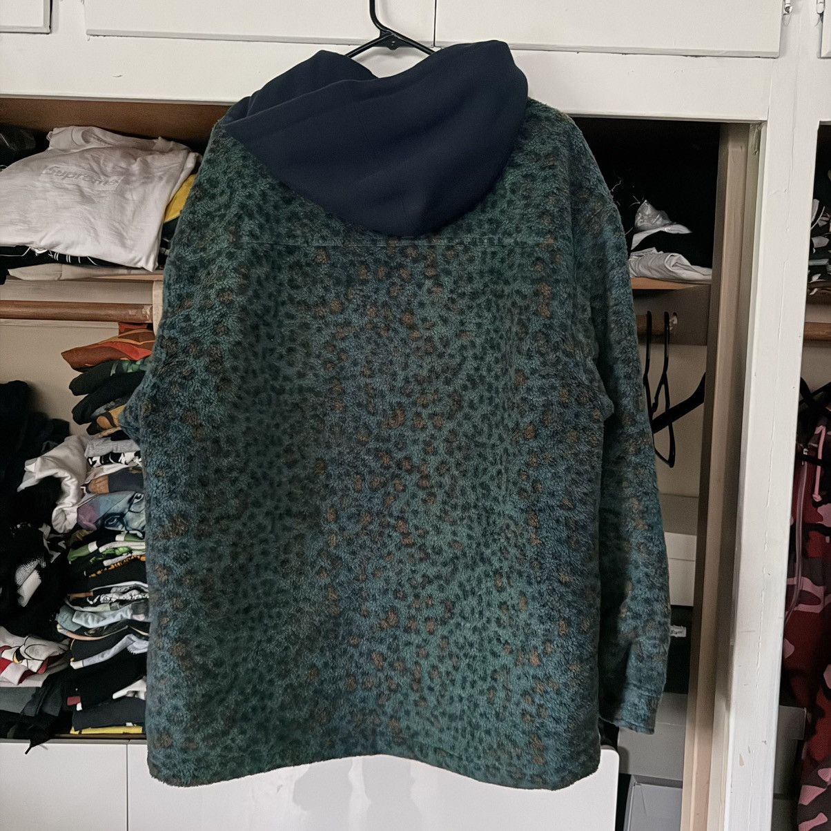 Supreme Leopard Fleece Zip Up Hooded Shirt Size US XL / EU 56 / 4 - 2 Thumbnail