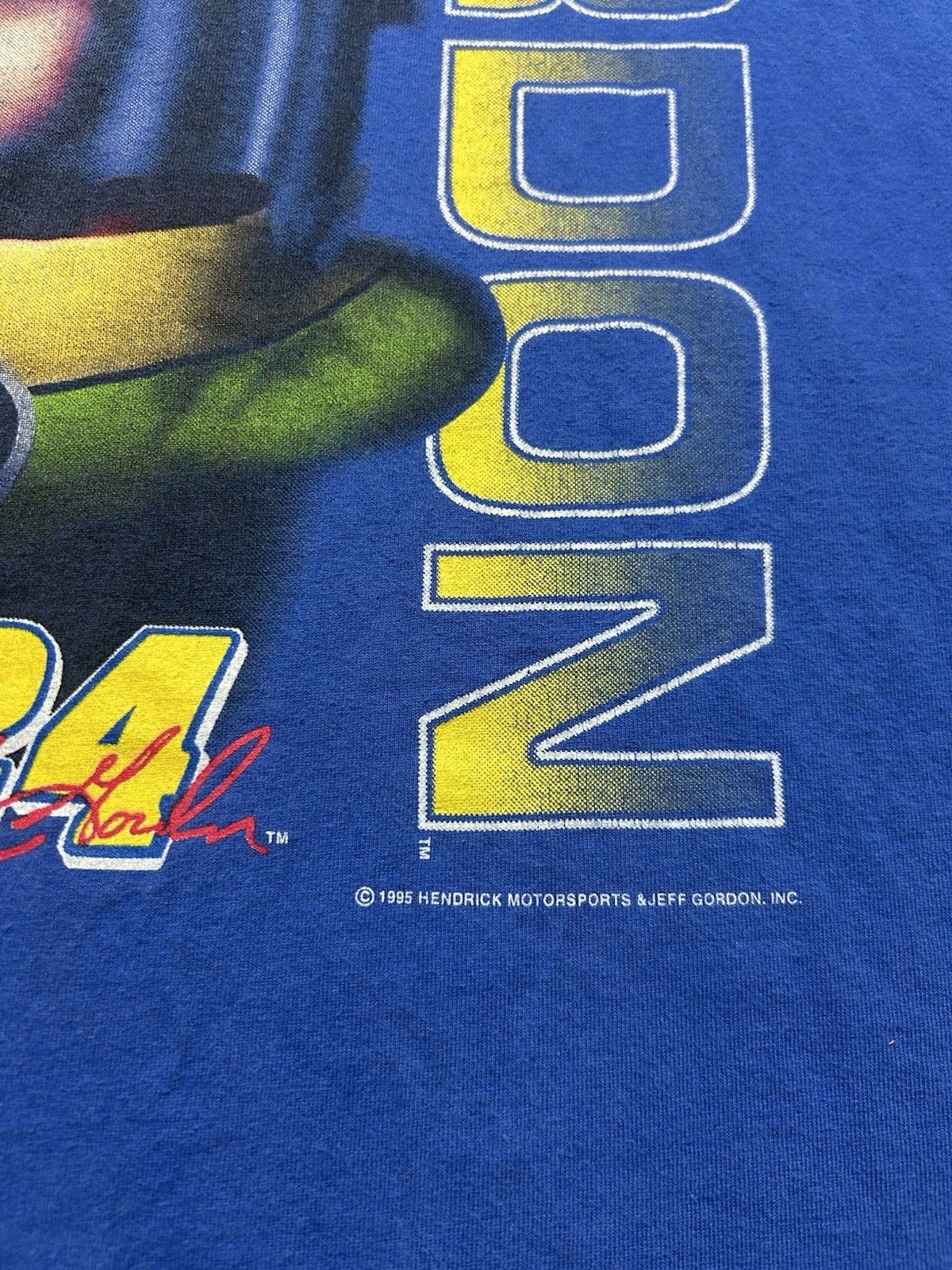 Vintage Vintage 90s t shirt Jeff Gordon nascar big graphic helmet XL Size US XL / EU 56 / 4 - 3 Thumbnail