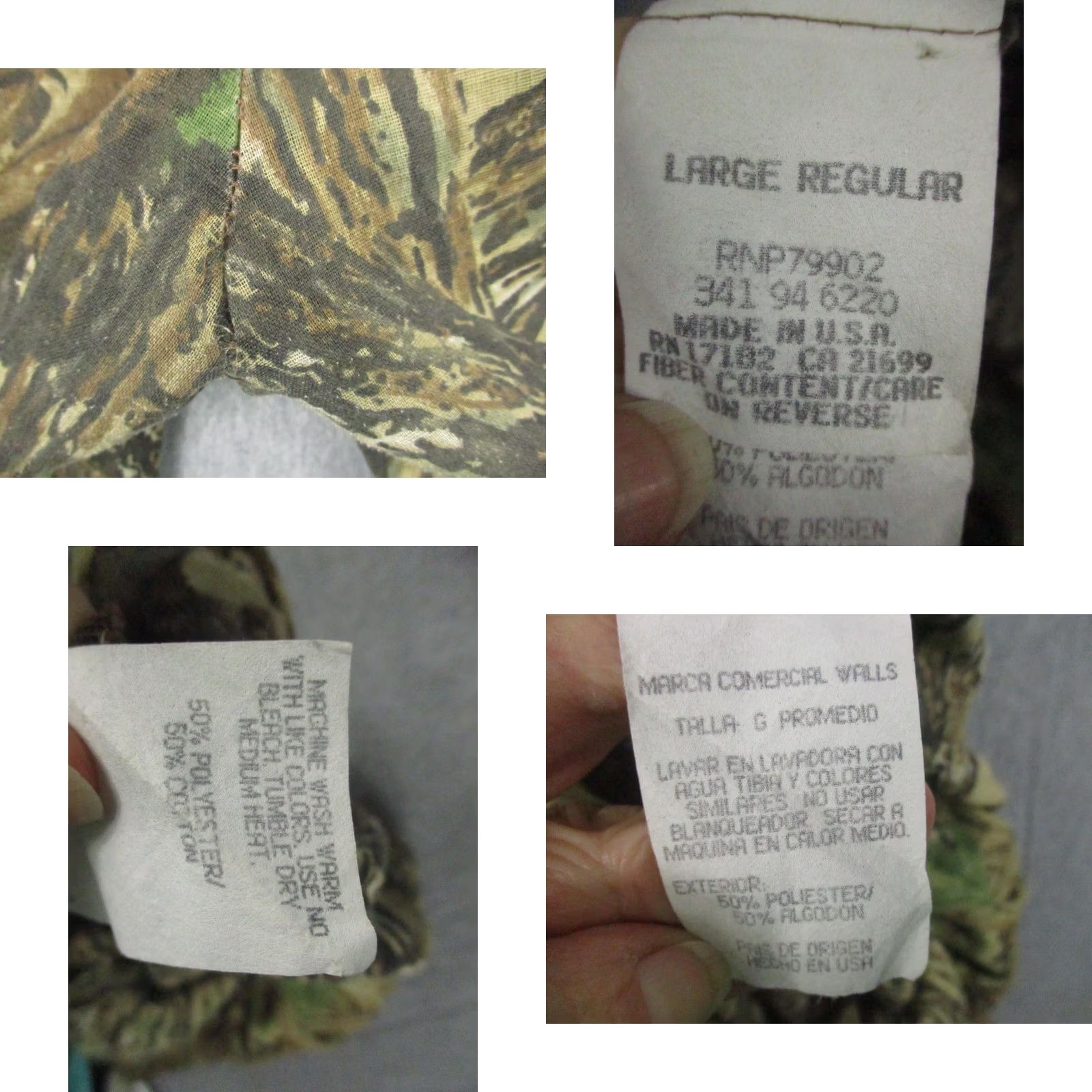 Walls VINTAGE Realtree Camo Pants Men Large Regular Green Hunting Camouflage USA Size US 33 - 8 Thumbnail