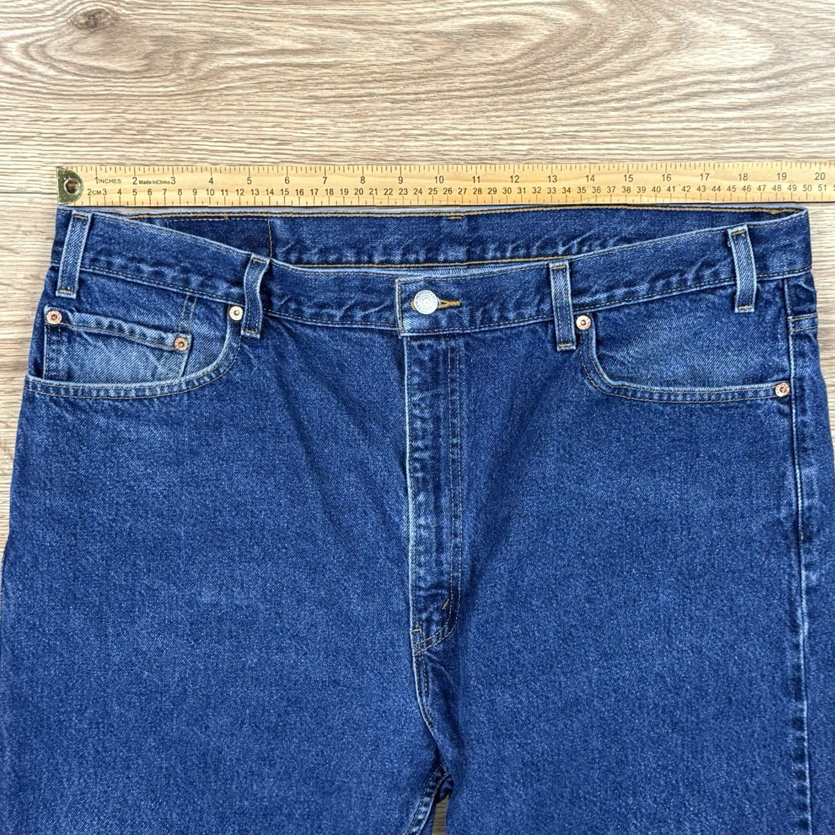 Levi's VINTAGE Levi's 505 Jeans Dark Wash Denim Regular Fit Adult 42x32 Straight Mens Size US 42 / EU 58 - 2 Thumbnail