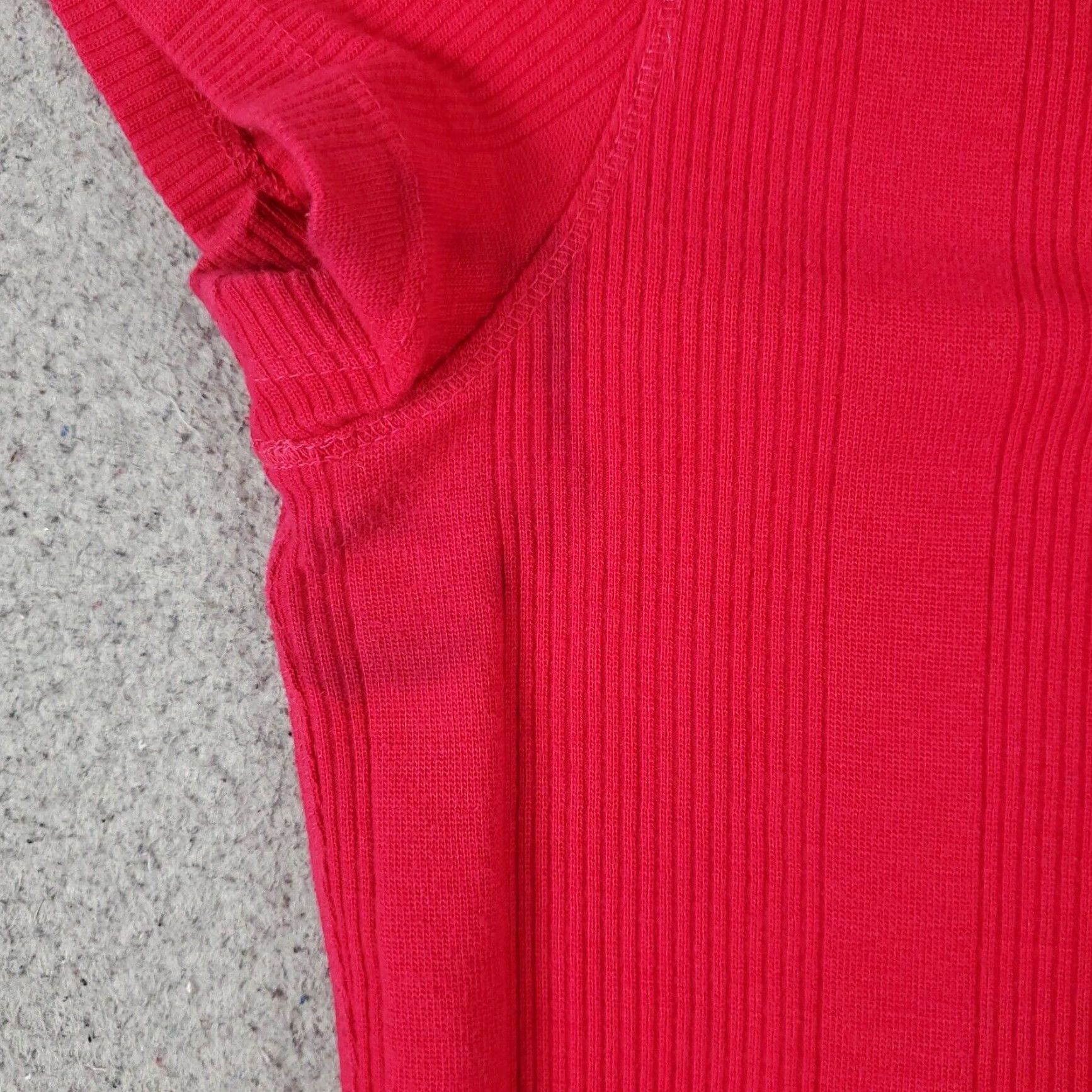 Tommy Hilfiger Tommy Hilfiger Womens Medium Red Short Sleeve Crew Neck Cotton T Shirt Size M / US 6-8 / IT 42-44 - 3 Thumbnail