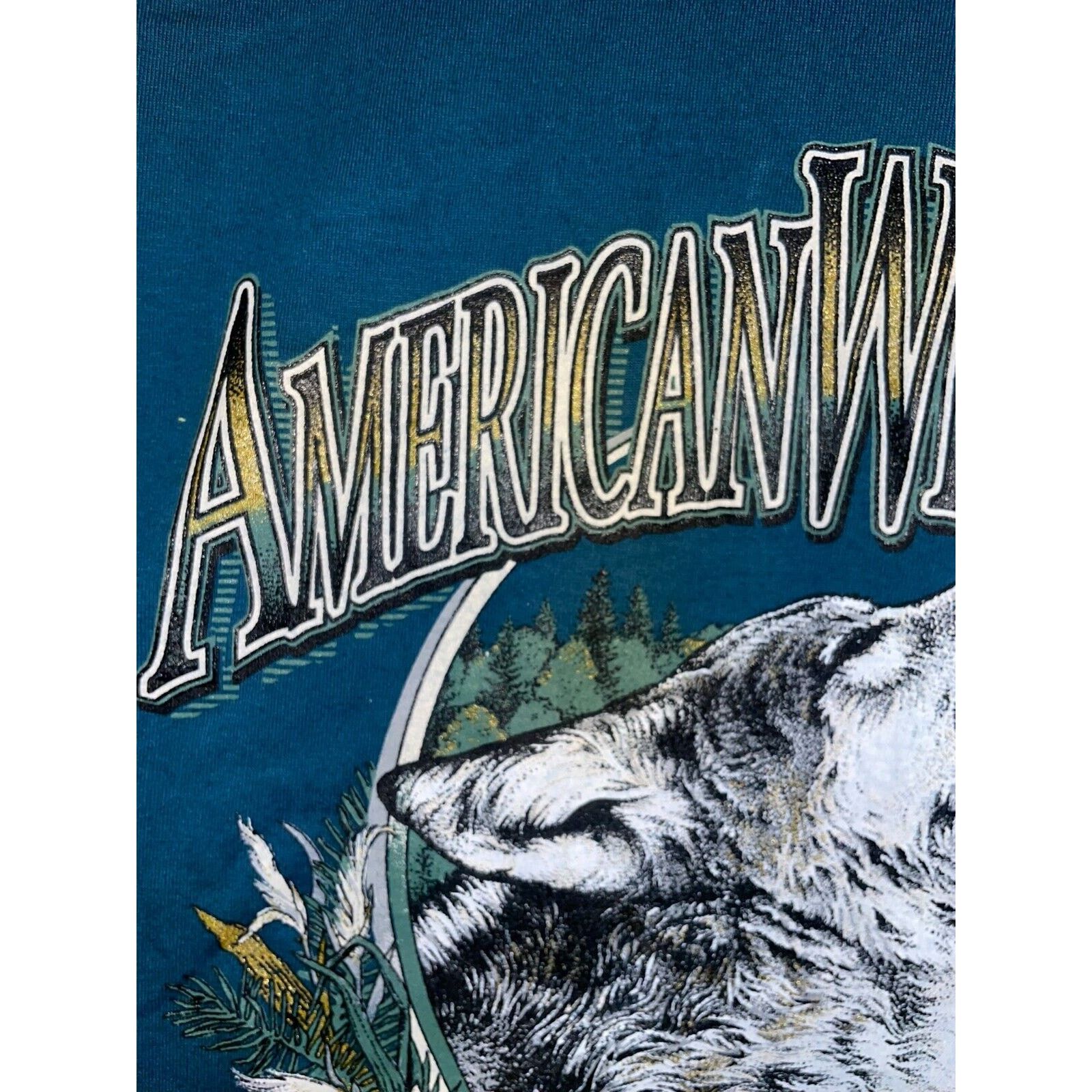 Jerzees Vintage Utah Wolf Shirt Dinosaur Monument Tee VTG 90s Medium Size US M / EU 48-50 / 2 - 6 Thumbnail