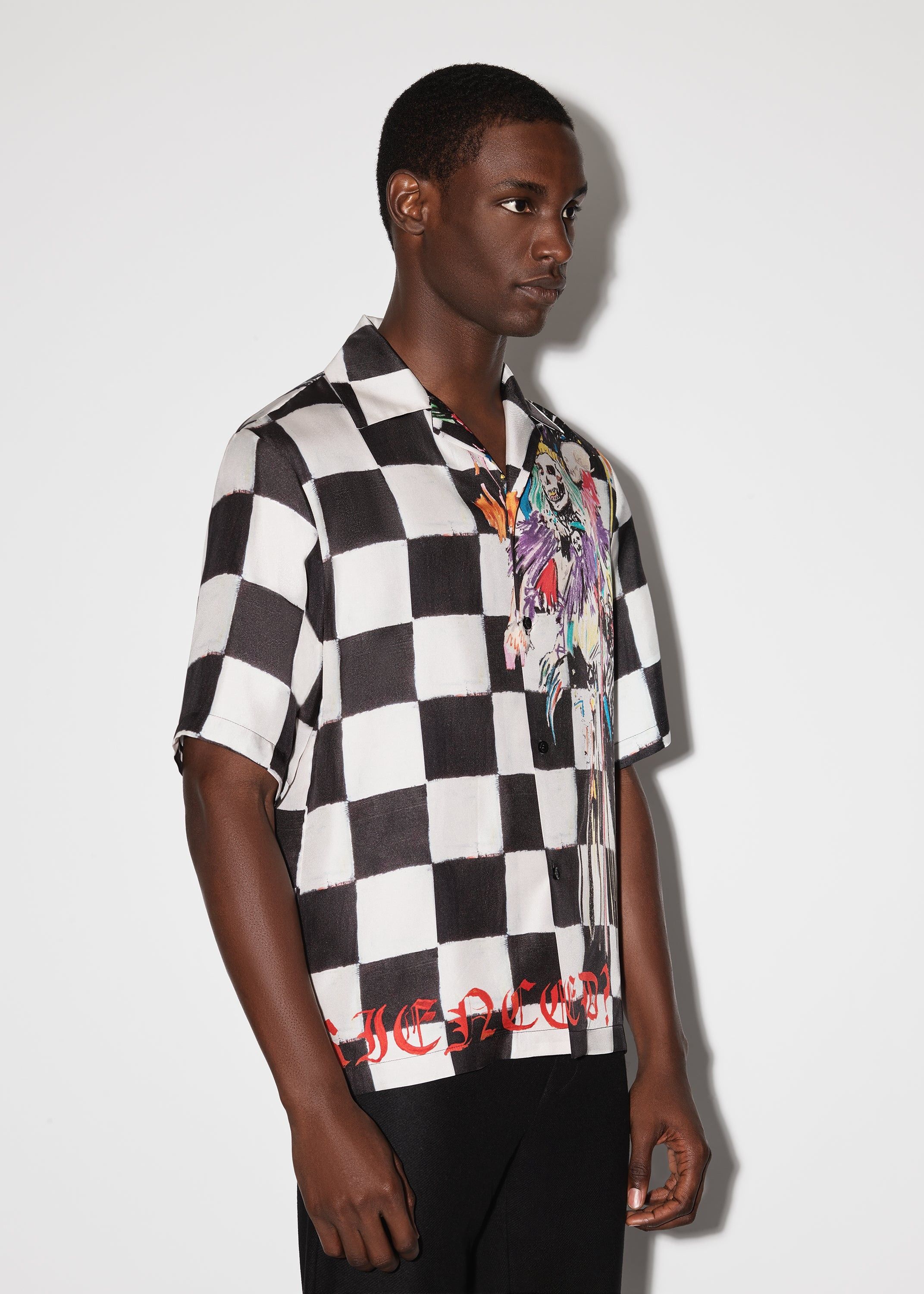 Amiri × Wes Lang o1w1db10125 Skull Bowling Shirt in Multicolor Size US S / EU 44-46 / 1 - 3 Thumbnail