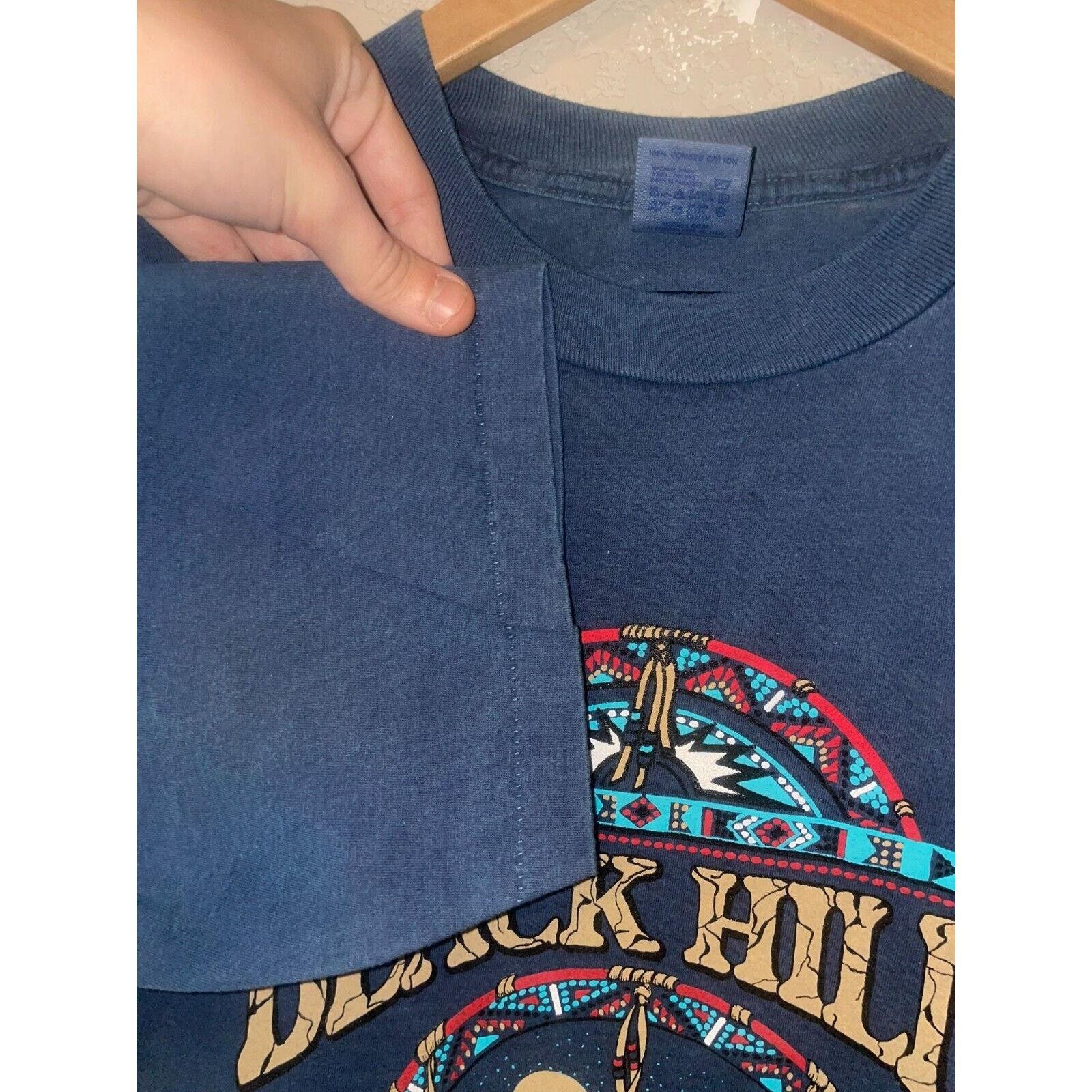 Jerzees Vintage South Dakota Shirt Black Hills VTG Blue Stained 90s Size US M / EU 48-50 / 2 - 7 Thumbnail