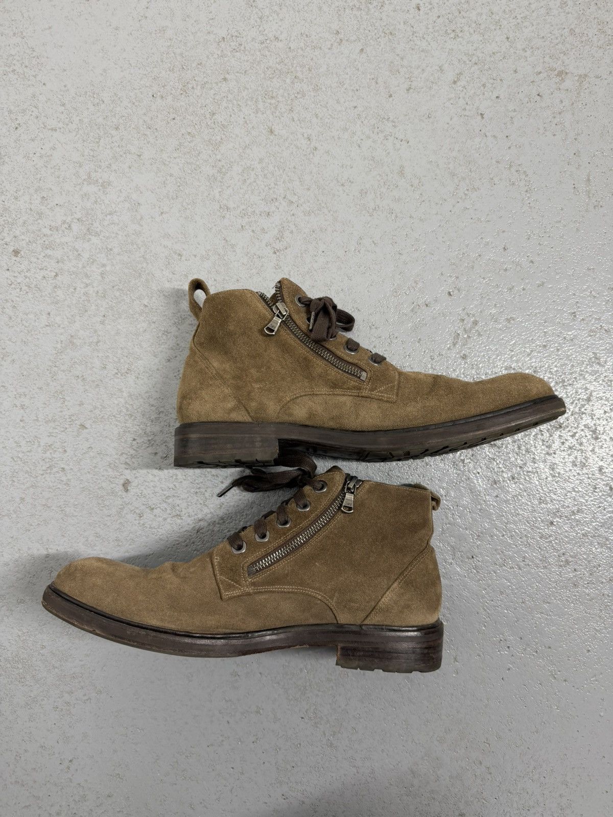 John Varvatos John Varvatos Suede Front Double Zipped Boots Size US 10 / EU 43 - 5 Thumbnail