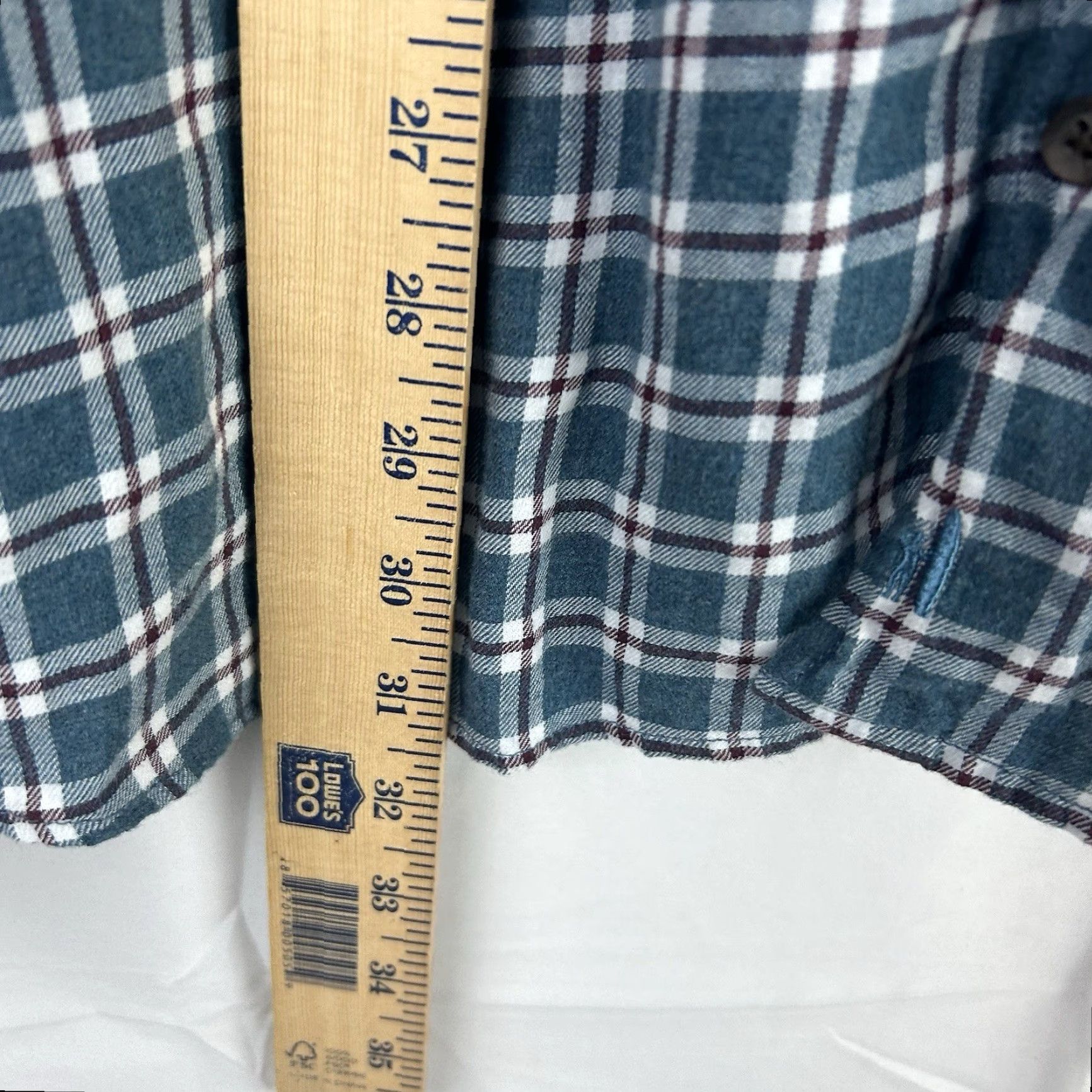 johnnie-O Johnnie-O Shirt Mens 2XL Blue Plaid Button-Up Casual Lightweight Flannel Size US XXL / EU 58 / 5 - 6 Thumbnail