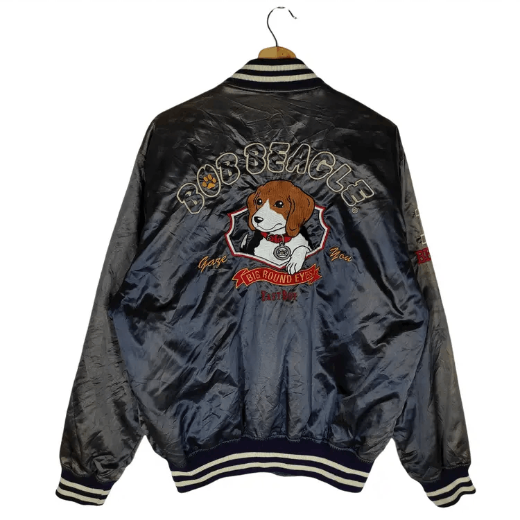 Vintage Vintage Bob Beagle x East Boy Faded Varsity Jackets Size US L / EU 52-54 / 3 - 3 Thumbnail