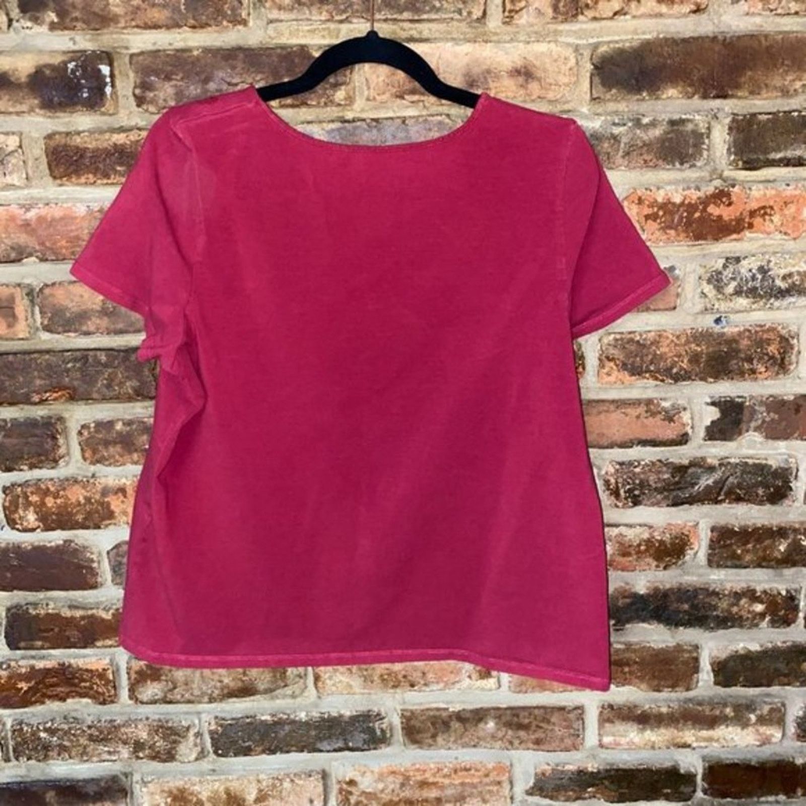 Other TanJay Red Floral Embroidered Grommet Short Sleeve Top Large Size L / US 10 / IT 46 - 5 Thumbnail