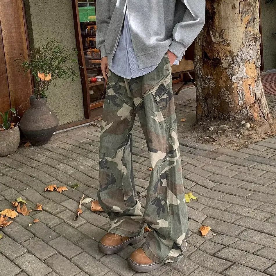 Japanese Brand Retro wide leg loose straight leg jeans Size US 32 / EU 48 - 2 Thumbnail