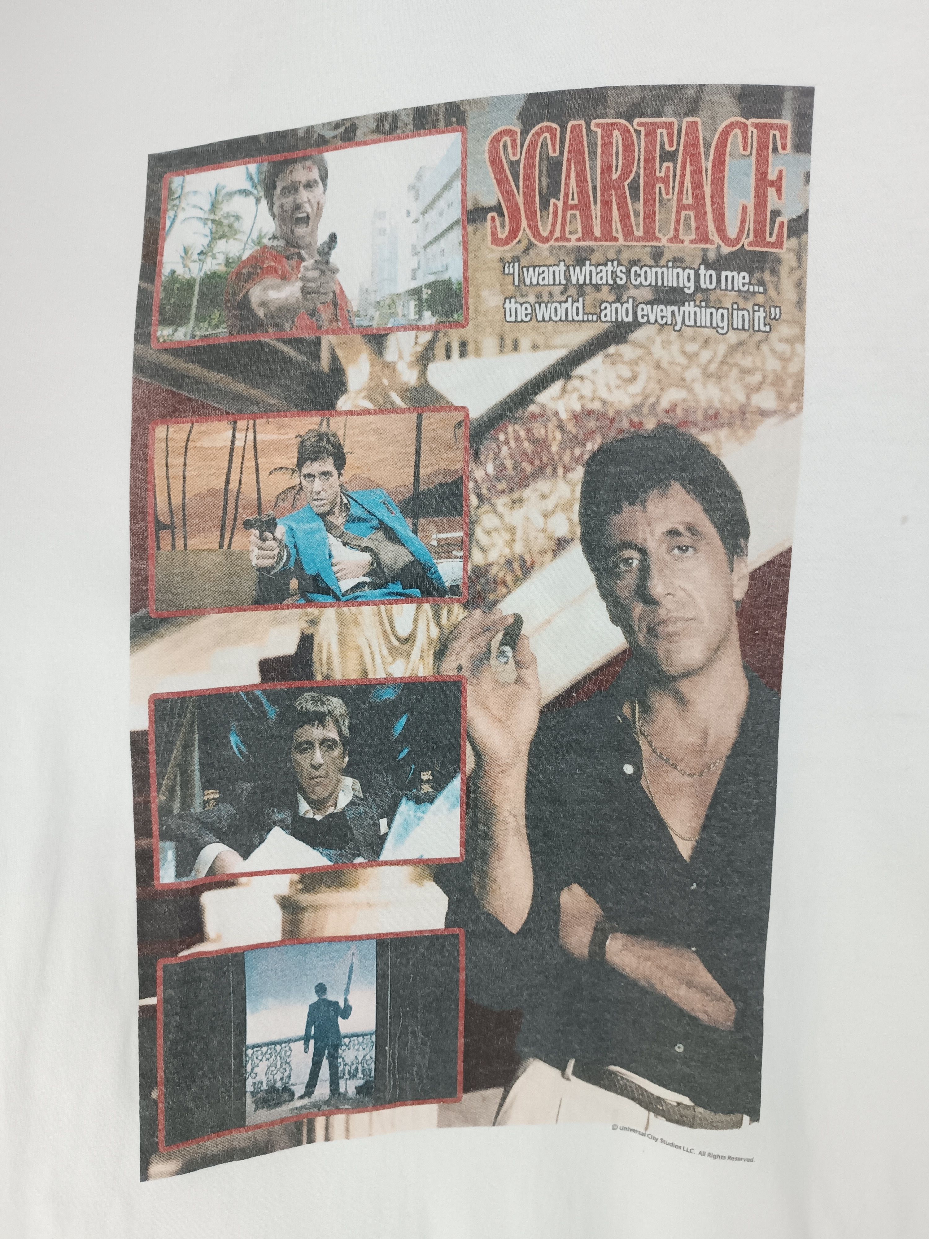 Vintage VINTAGE SCARFACE AL PACINO MAFIA GODFATHER MOVIE TEE Size US S / EU 44-46 / 1 - 10 Thumbnail