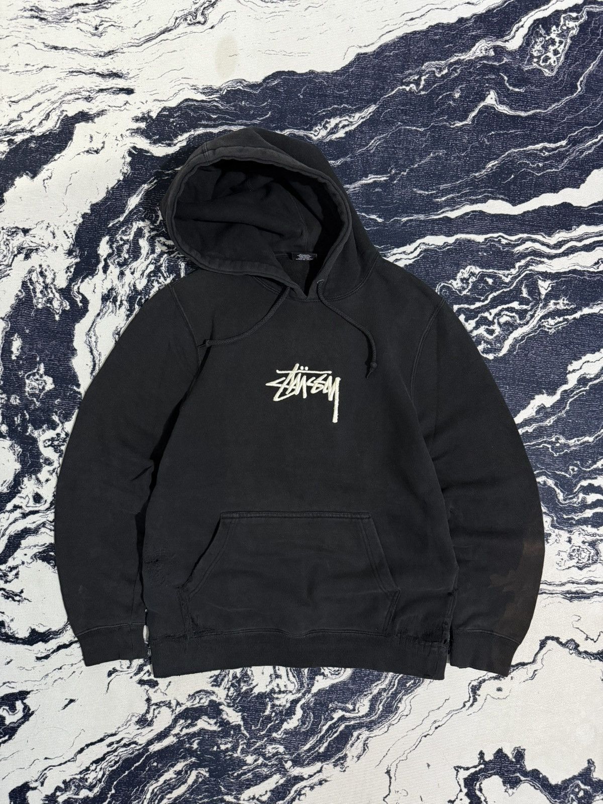 Stussy Stussy embroidered logo distressed hoodie Size US S / EU 44-46 / 1 - 15 Thumbnail