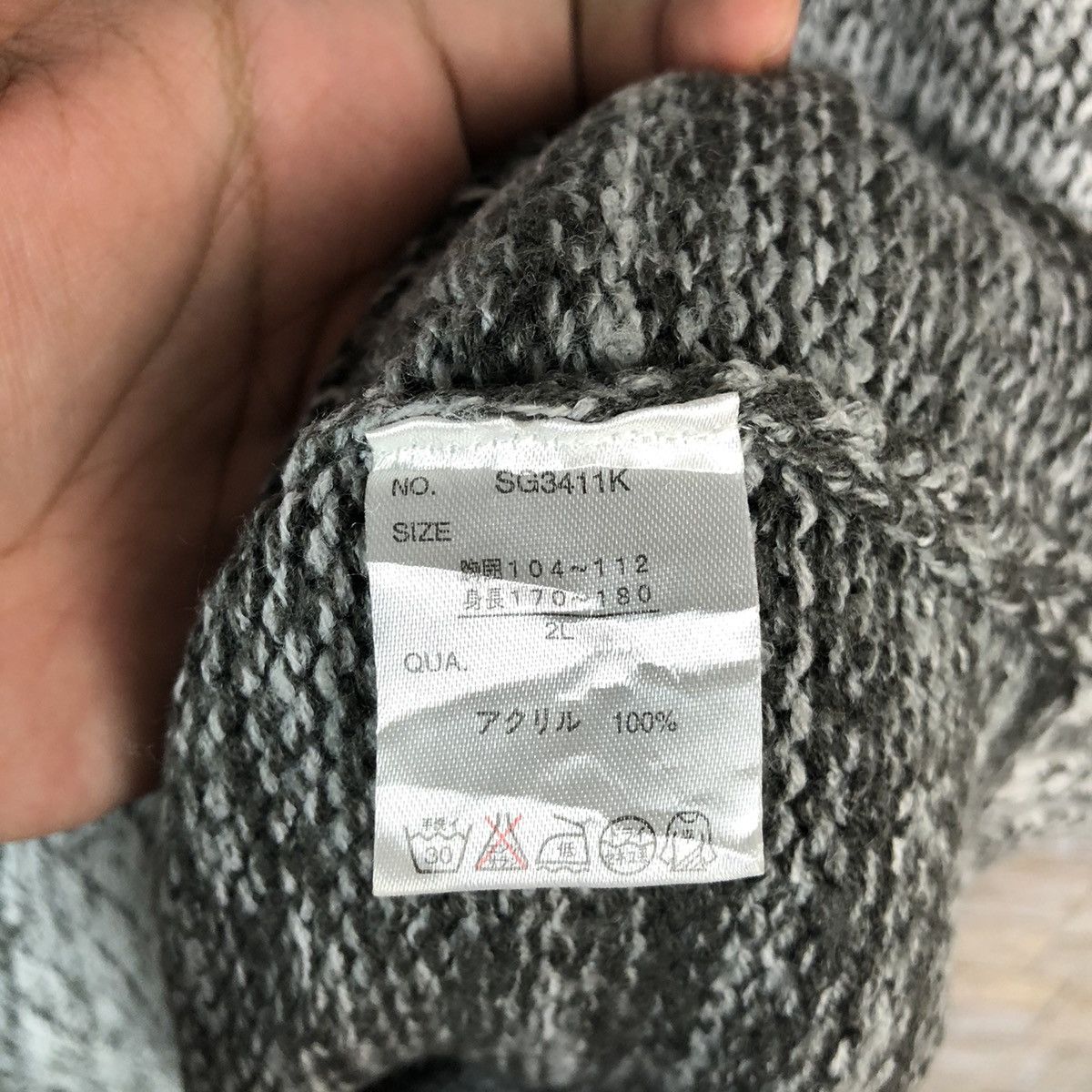 Homespun Knitwear × Japanese Brand Free Gate Grey stripe Knitwear #A1196 Size US XL / EU 56 / 4 - 11 Thumbnail