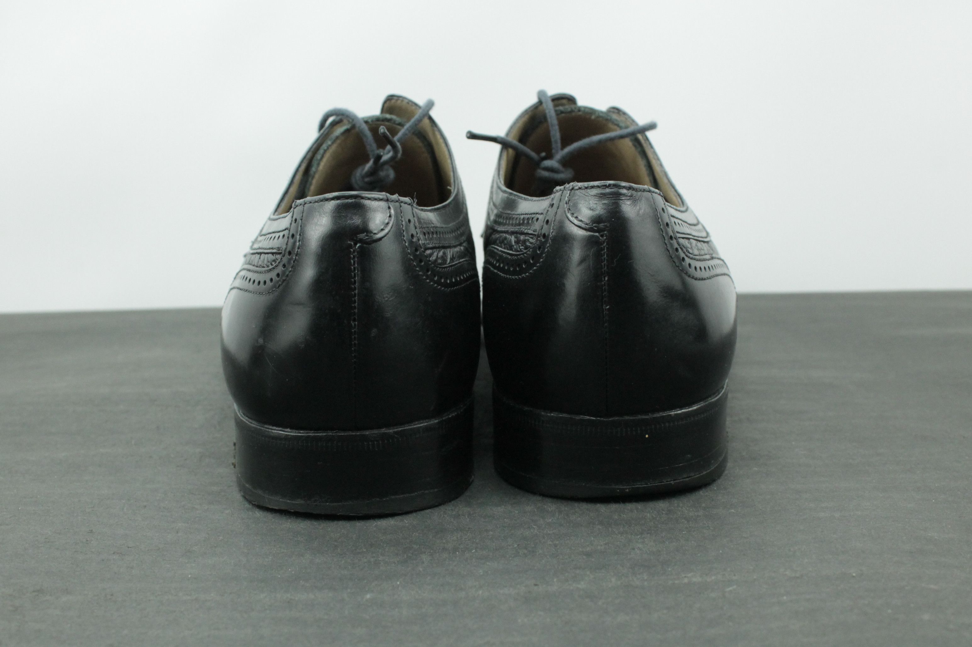 Moreschi Moreschi Black Leather Lace Up Oxford Brogue Formal Shoes Size US 9 / EU 42 - 4 Thumbnail