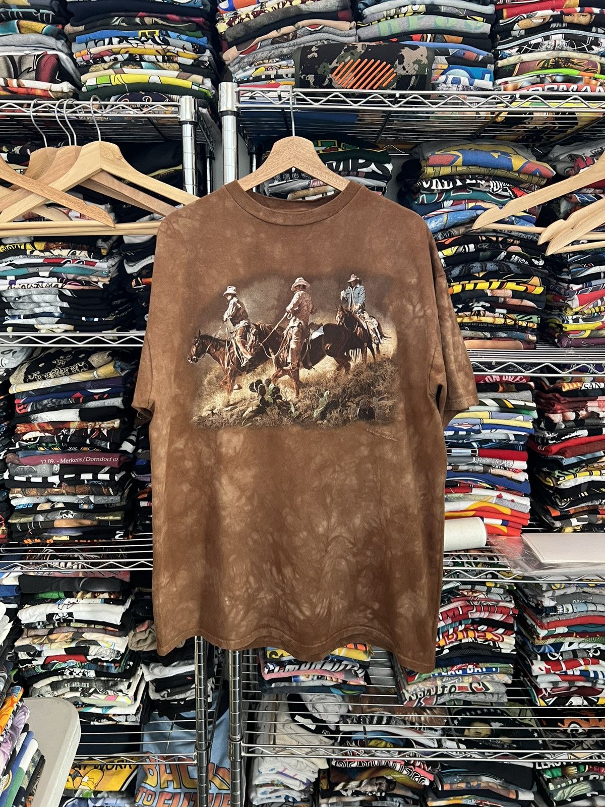 Liquid Blue 90s Cowboys Ray Swanson Tie Dye Art Tee Levis Marlboro Size US XL / EU 56 / 4 - 3 Thumbnail