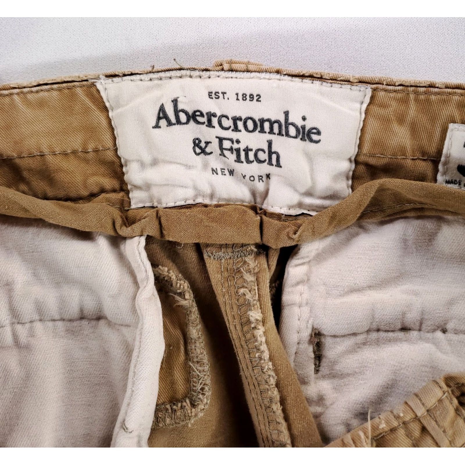 Abercrombie & Fitch VINTAGE Abercrombie & Fitch Cargo Shorts Men Tan Brown 32 Mens 30 (32 Actual) Size US 32 / EU 48 - 5 Thumbnail