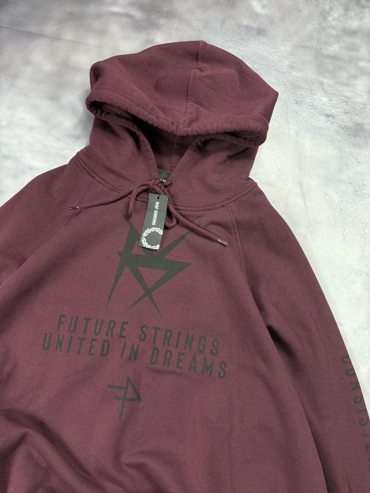 Raf Simons RAF SIMONS x Fred Perry hoodie in burgundy Size US M / EU 48-50 / 2 - 6 Thumbnail