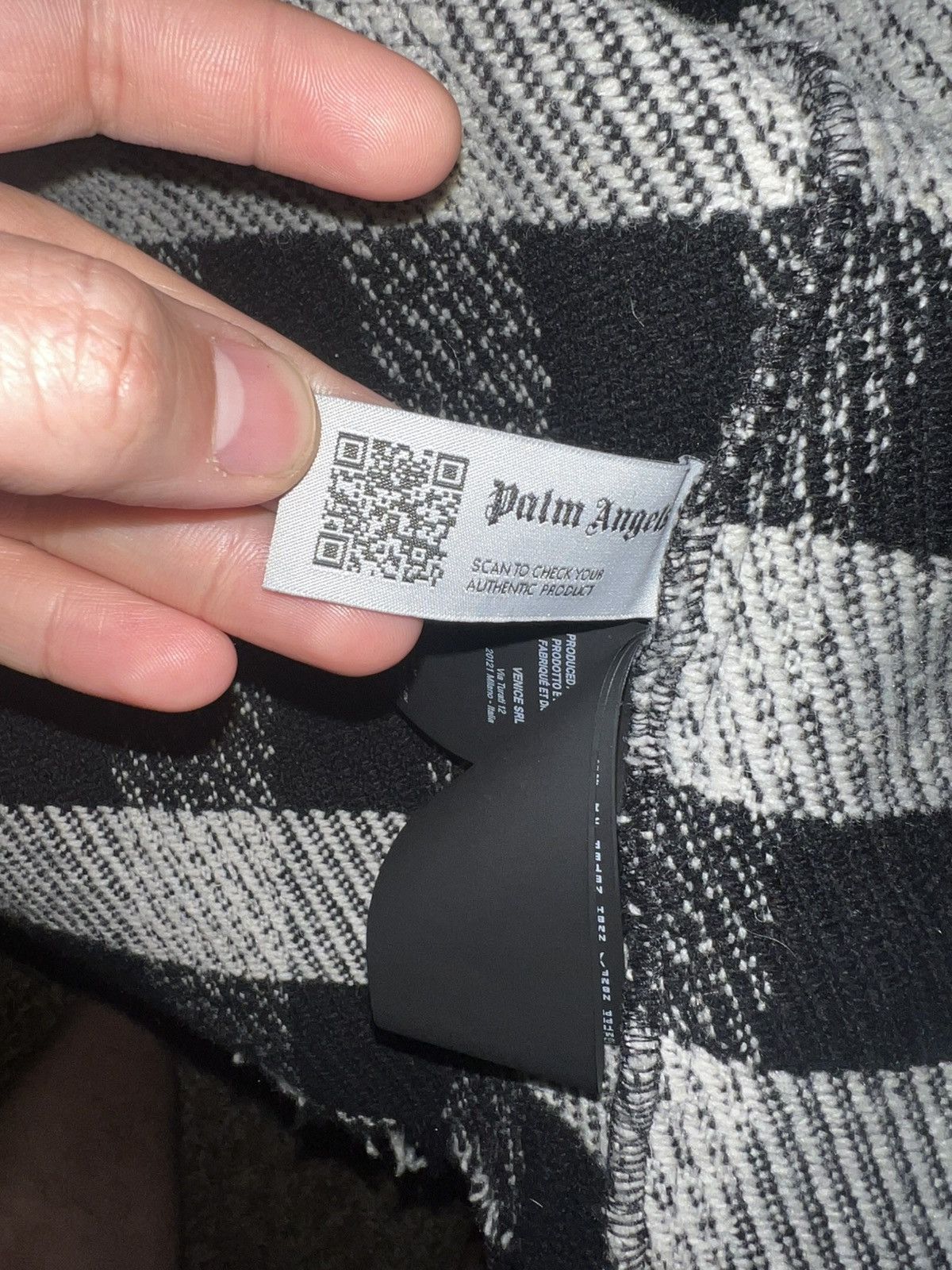 Palm Angels Palm Angels Wool Check Flannel Shirt Jacket Black Size L Size US L / EU 52-54 / 3 - 10 Thumbnail