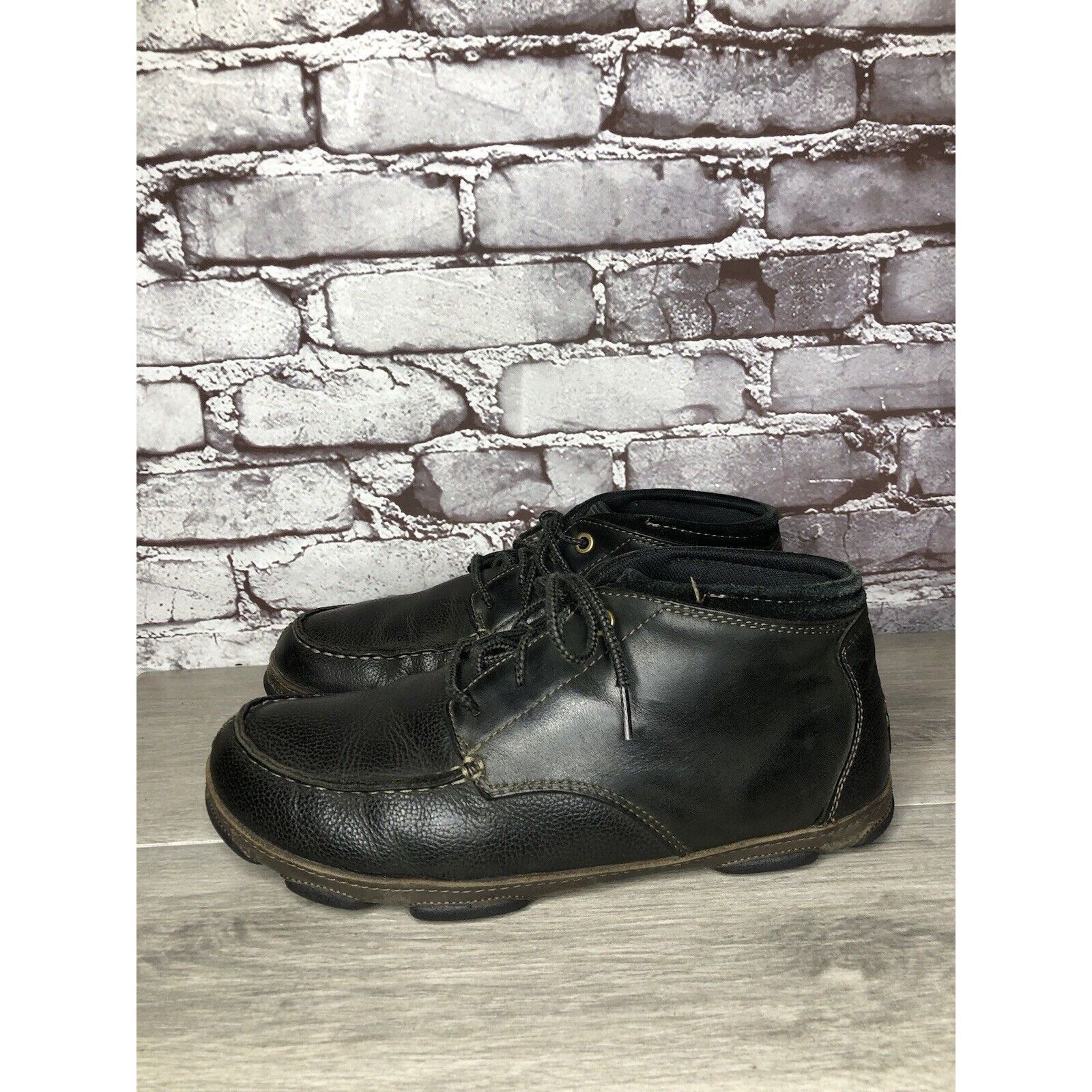 Olukai OluKai Hamakua Chukka Black Leather Lace Up Boots Men Sz 9.5 Size US 9.5 / EU 42-43 - 17 Thumbnail