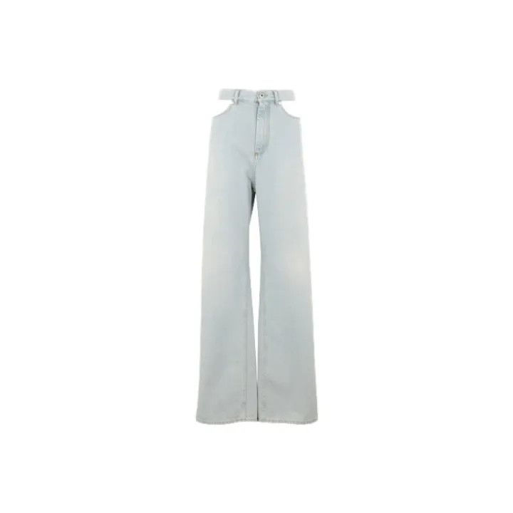 Maison Margiela Maison Margiela Cut-Out Denim Pants for Women 0079 Size 38" / US 16 / IT 52 - 1 Thumbnail