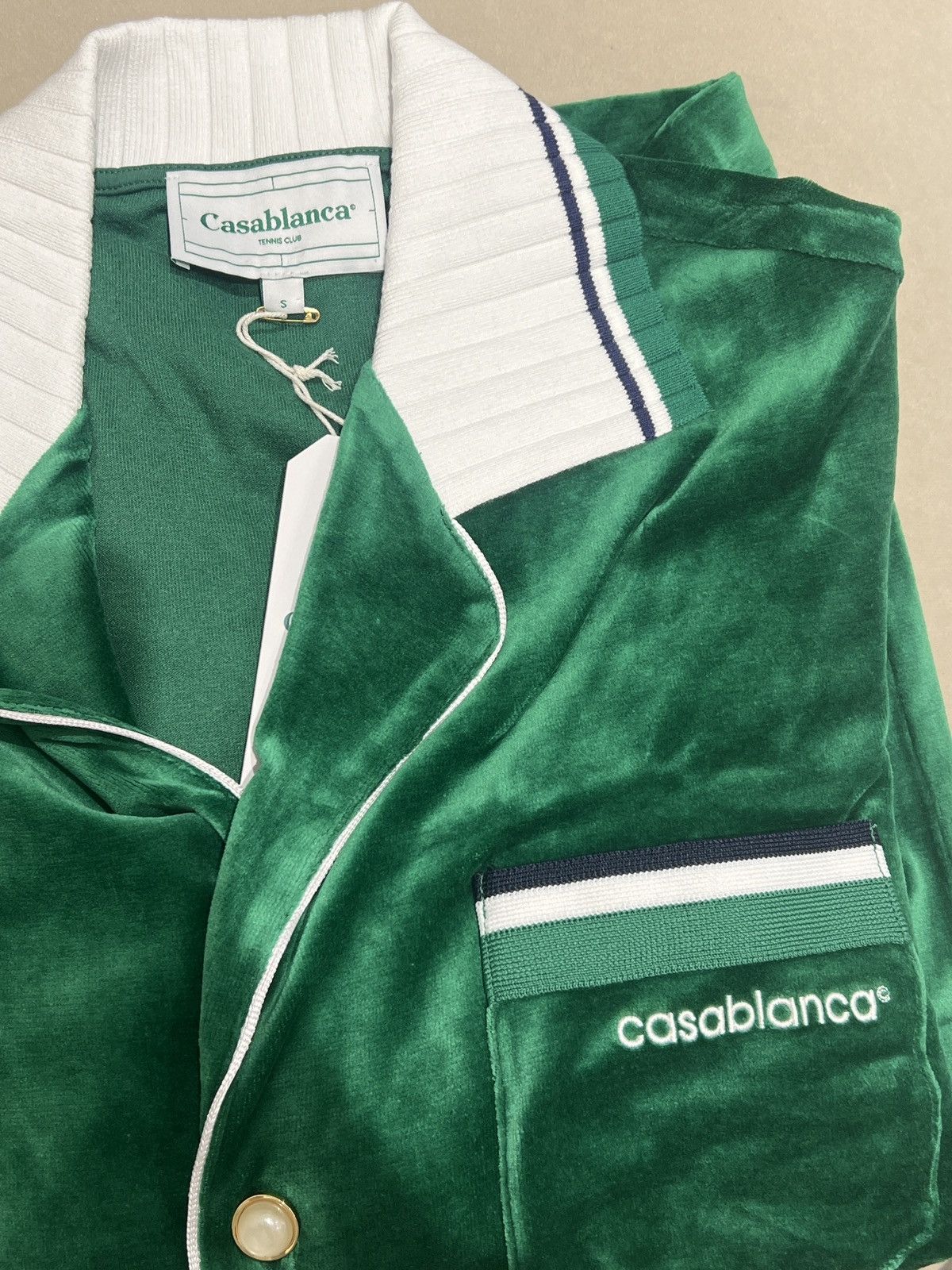 Casablanca Casablanca Velour Green Shirt Size S Size US S / EU 44-46 / 1 - 5 Thumbnail