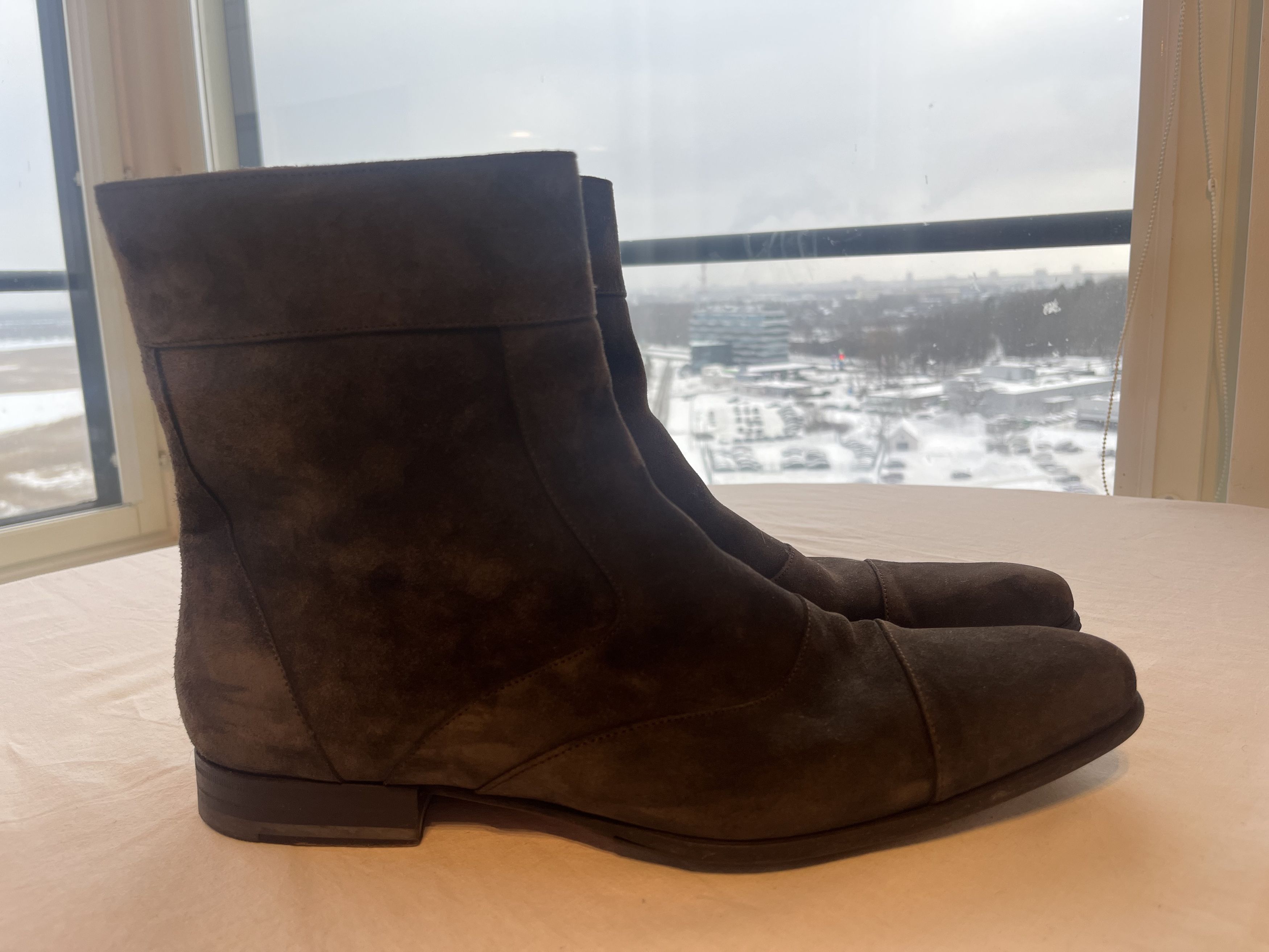 Santoni Santoni fur suede boots Size US 12 / EU 45 - 9 Thumbnail