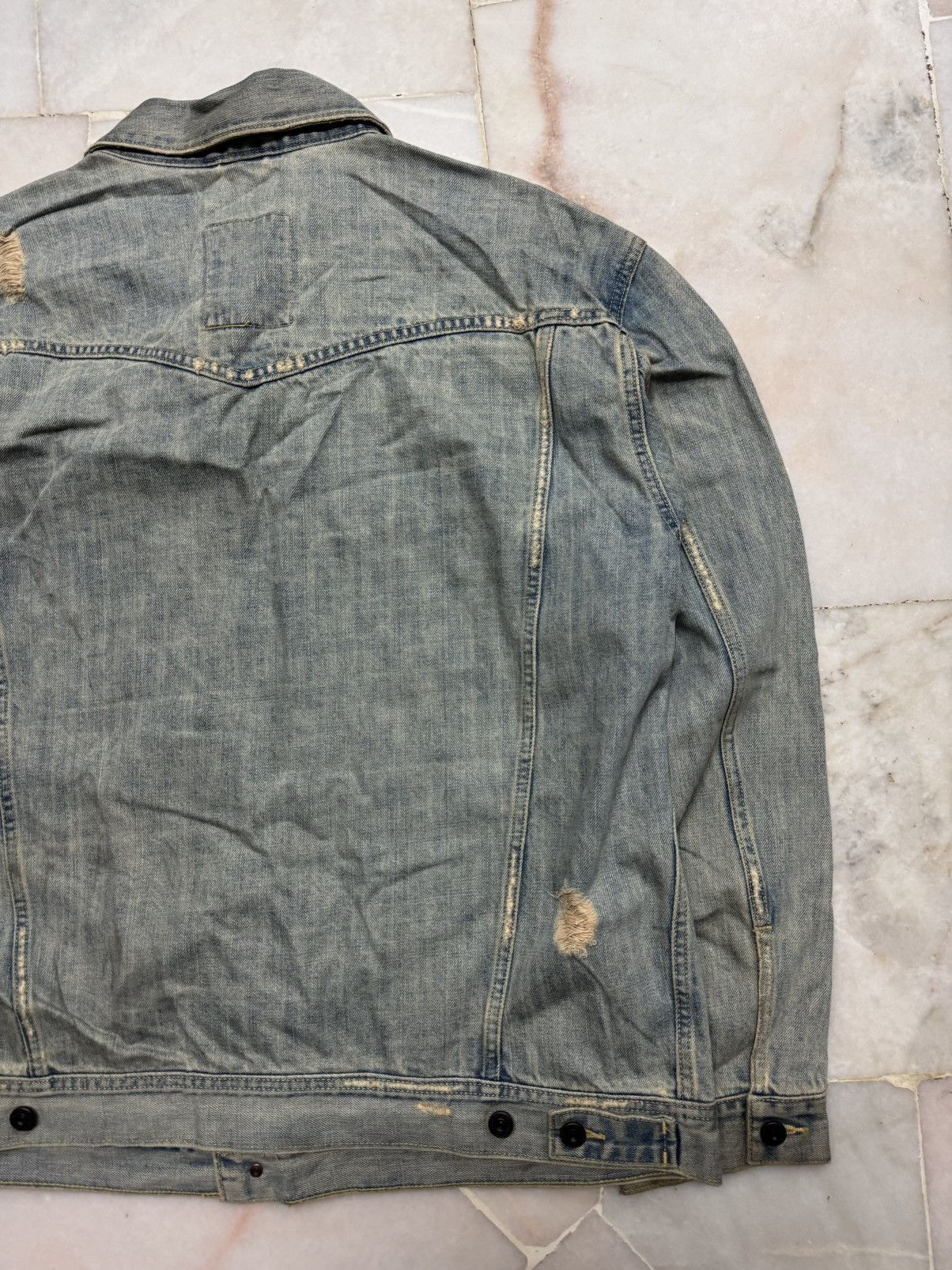 If Six Was Nine 💥GRUNGE💥90s STYLE OLD NAVY DISTRESSED MUDWASH POCKET DENIM Size US XXL / EU 58 / 5 - 20 Thumbnail