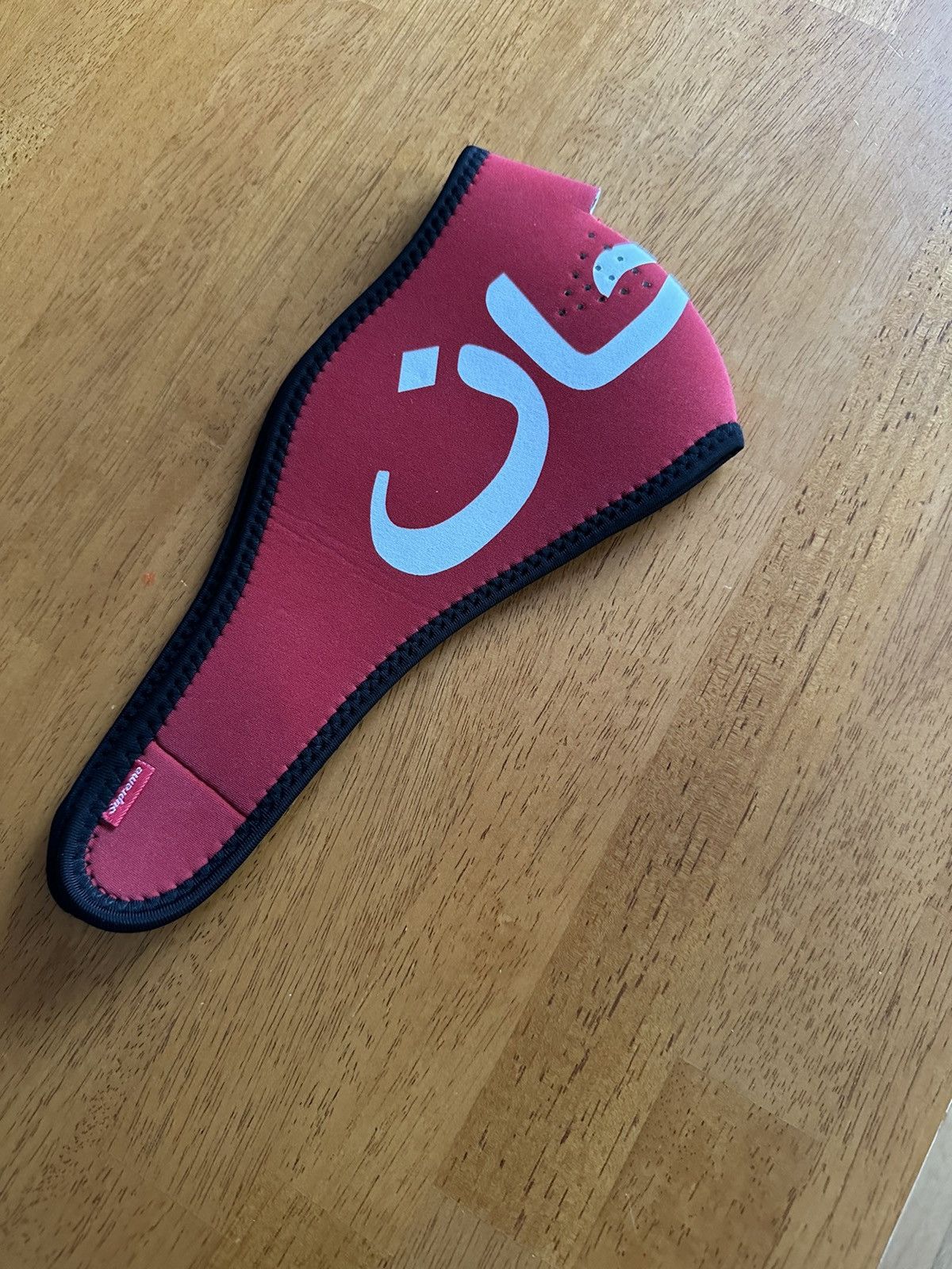 image of Supreme Arabic Logo Facemask in Red, Men's
