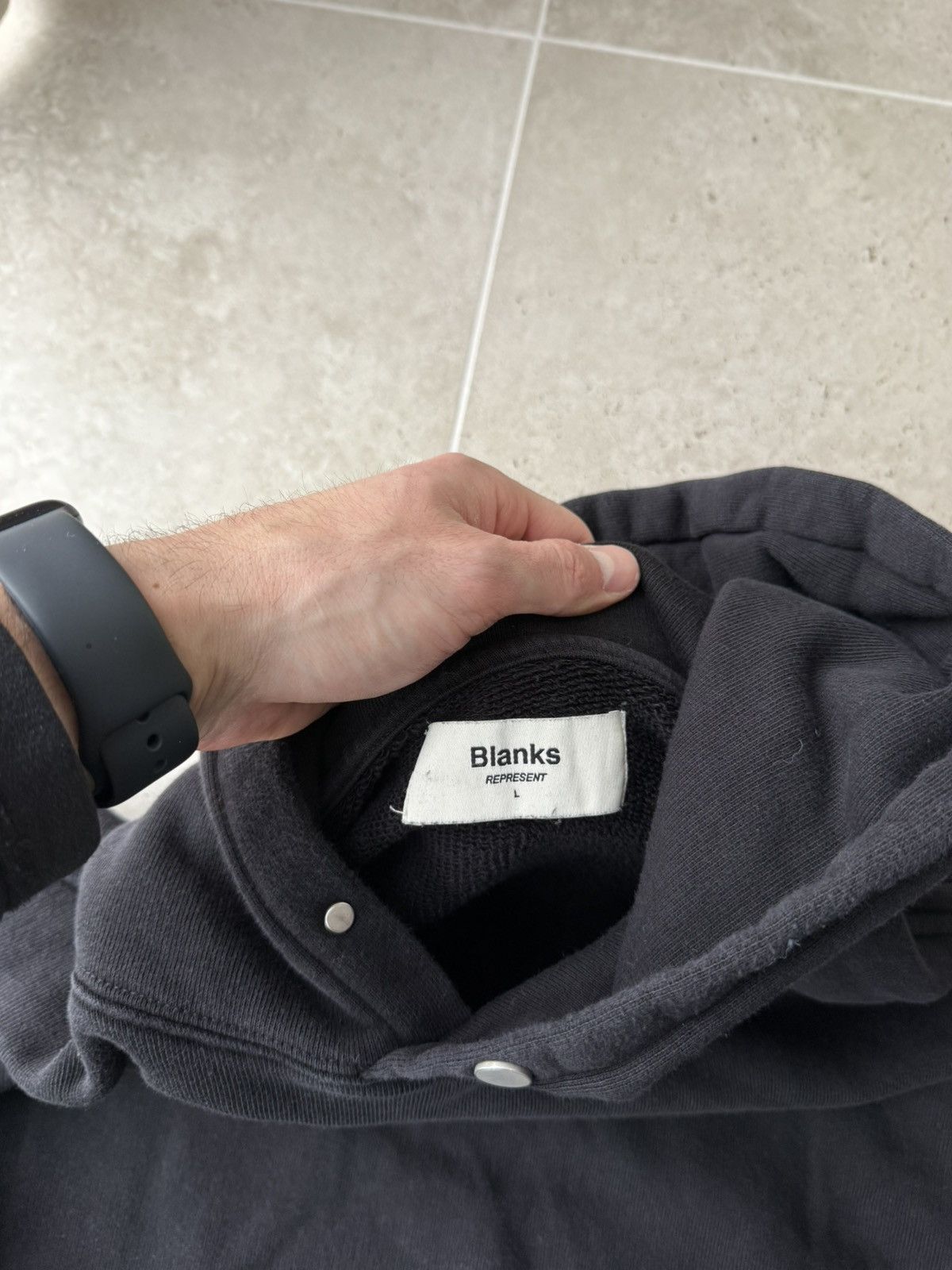 Represent Clo. Represent Blanks Heavy Baggy Washed Black Hoodie Size US L / EU 52-54 / 3 - 6 Thumbnail