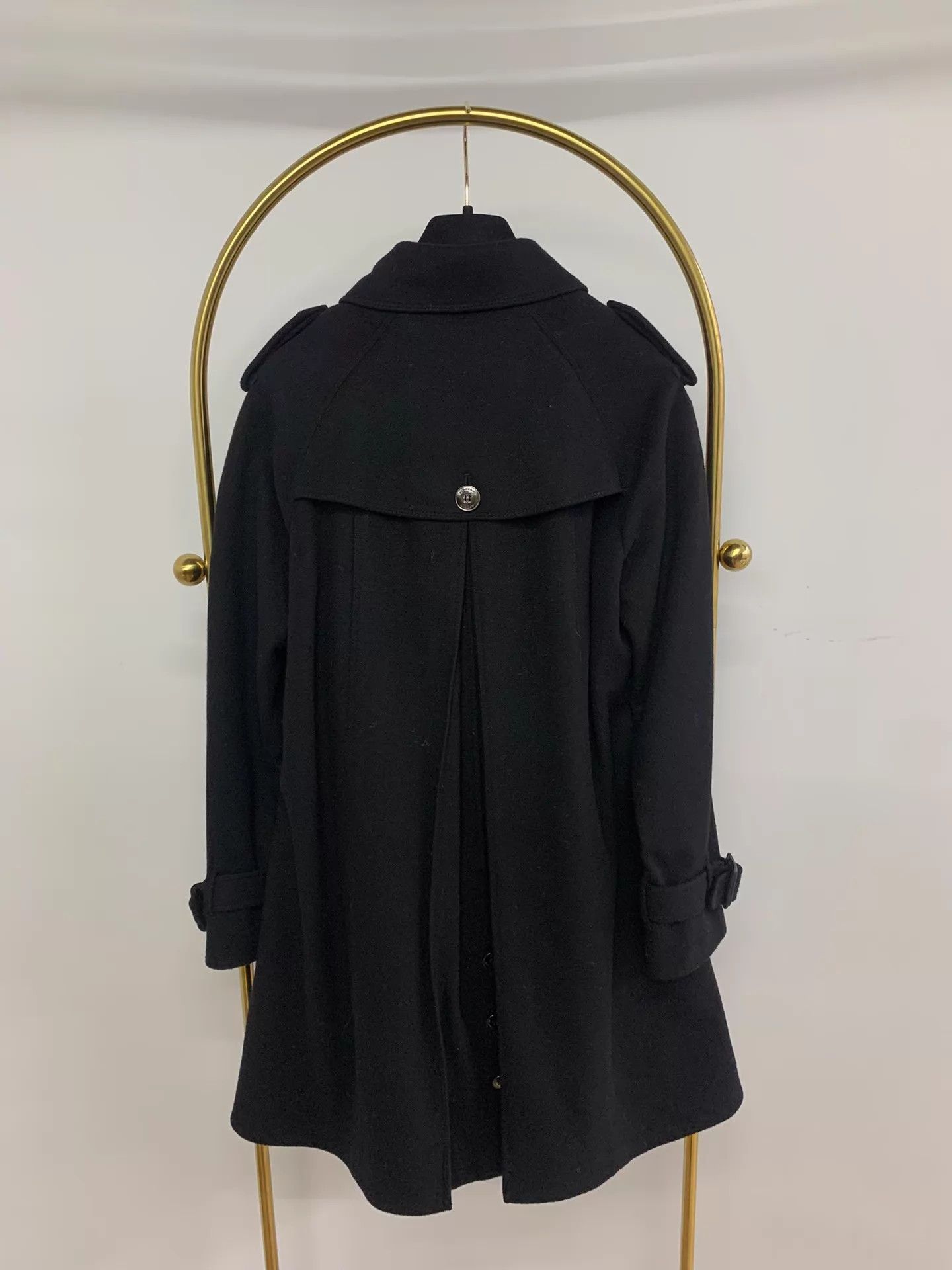 Burberry Burberry Black Wool-Cashmere Coat UK8 New Size S / US 4 / IT 40 - 3 Thumbnail