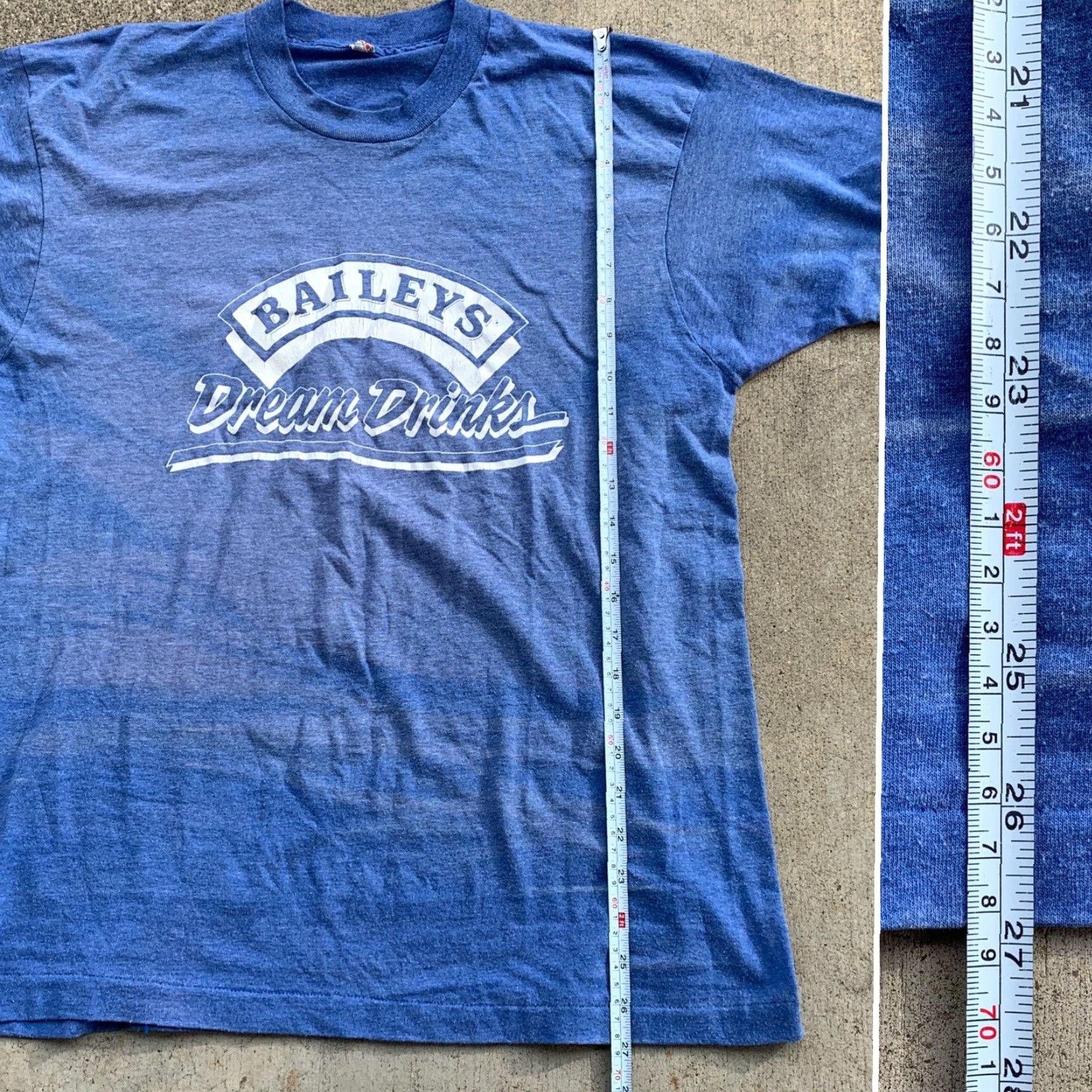 Vintage VINTAGE Screen Stars Bailey’s Dream Drinks T-Shirts XL 80s 1980s Made In USA Men Short Sleeve Graphic Tee Blue United States Size US XL / EU 56 / 4 - 7 Thumbnail