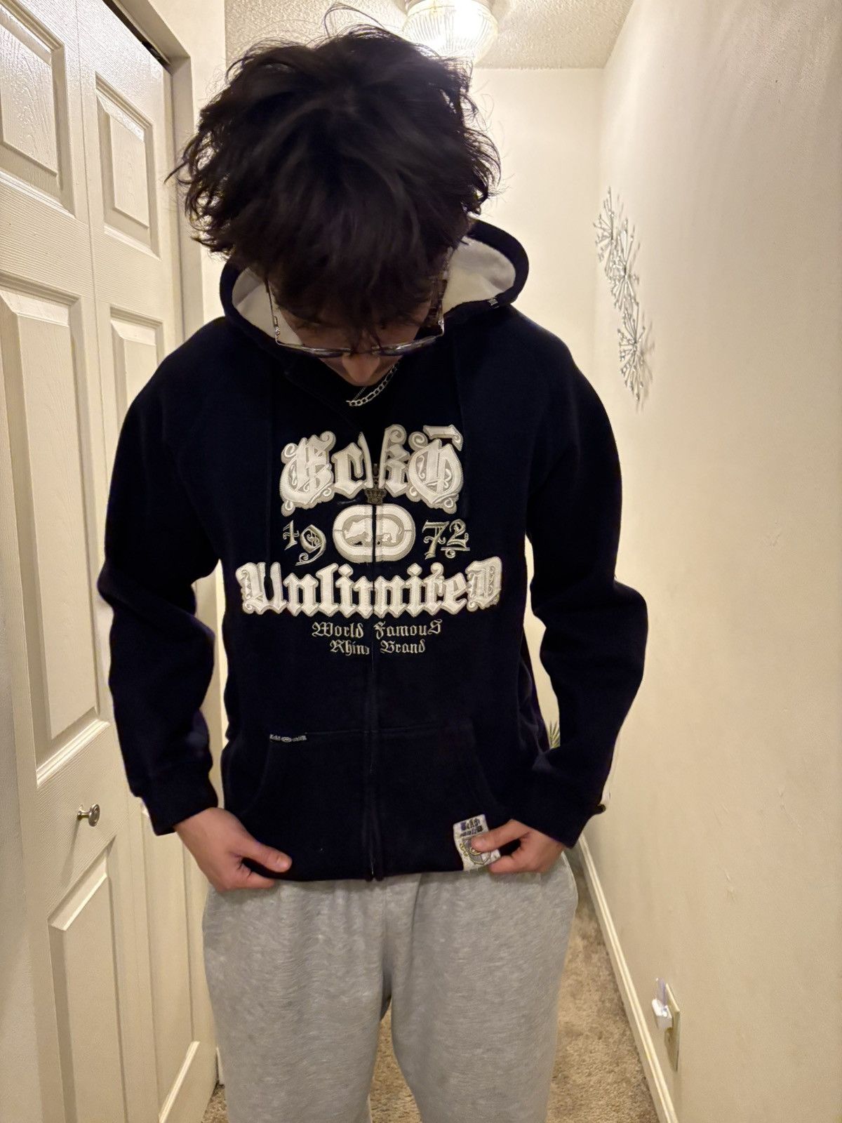 Ecko Unltd. × Vintage Ecko vintage hoodie Size US L / EU 52-54 / 3 - 1 Thumbnail