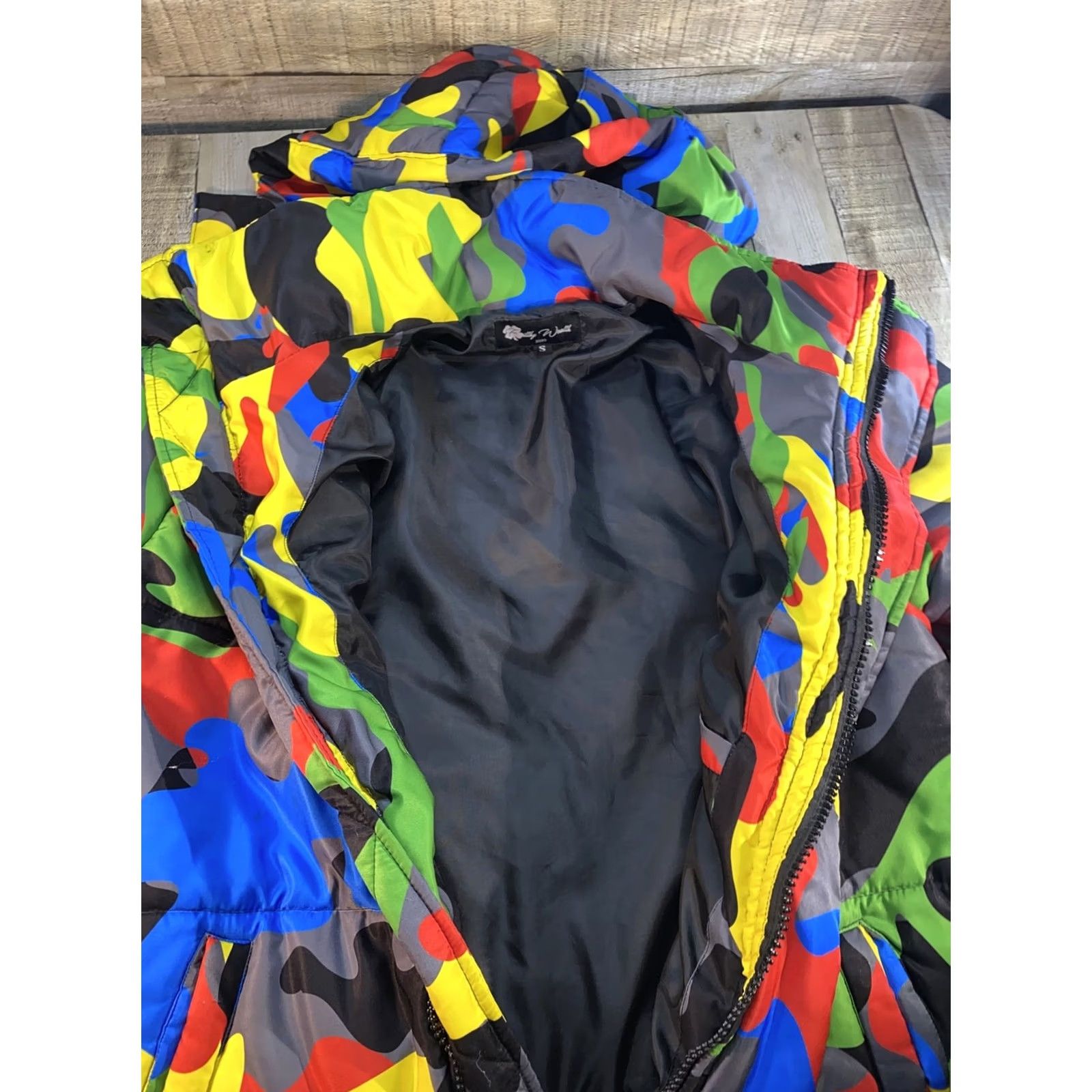 AMO FILTHY WEALTH CLOTHING CAMO JACKET Oversized Trench Coat Men S Multicolor Camouflage Extended Size S Size US S / EU 44-46 / 1 - 5 Thumbnail