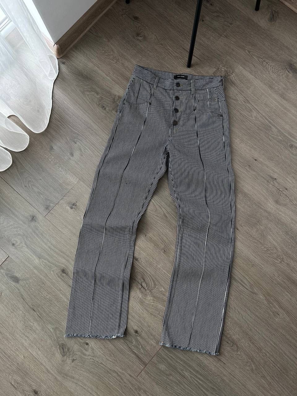 Isabel Marant × Japanese Brand × Vintage Vintage Isabel Marant High Waist Striped Trousers Button Fly Size 24" / US 00 / IT 34 - 6 Thumbnail