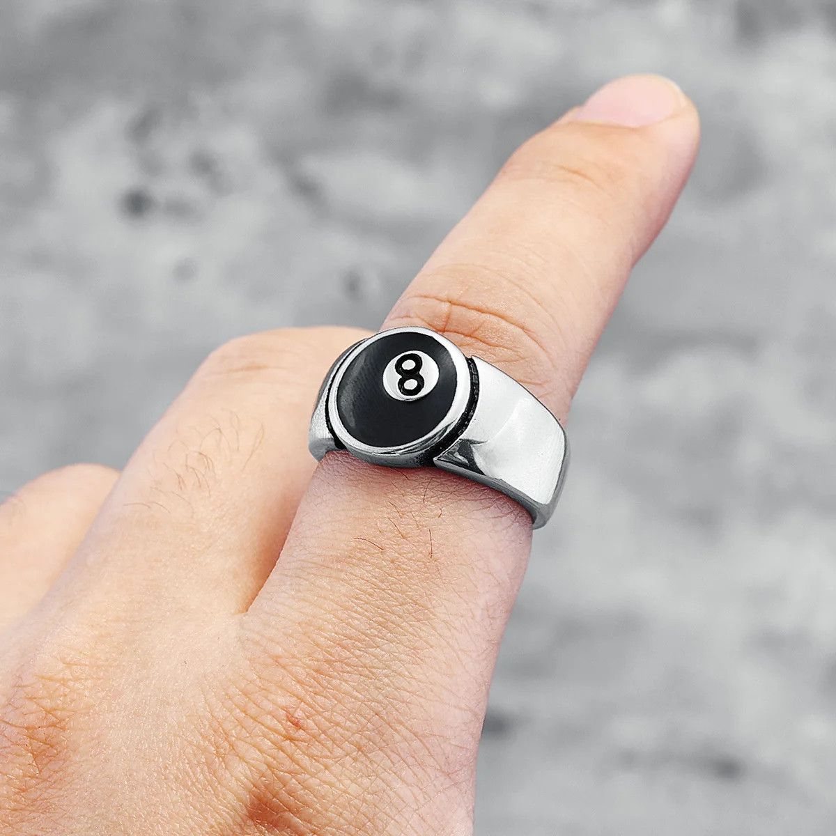 Jewelry Black 8 Eight Rings Size ONE SIZE - 3 Thumbnail